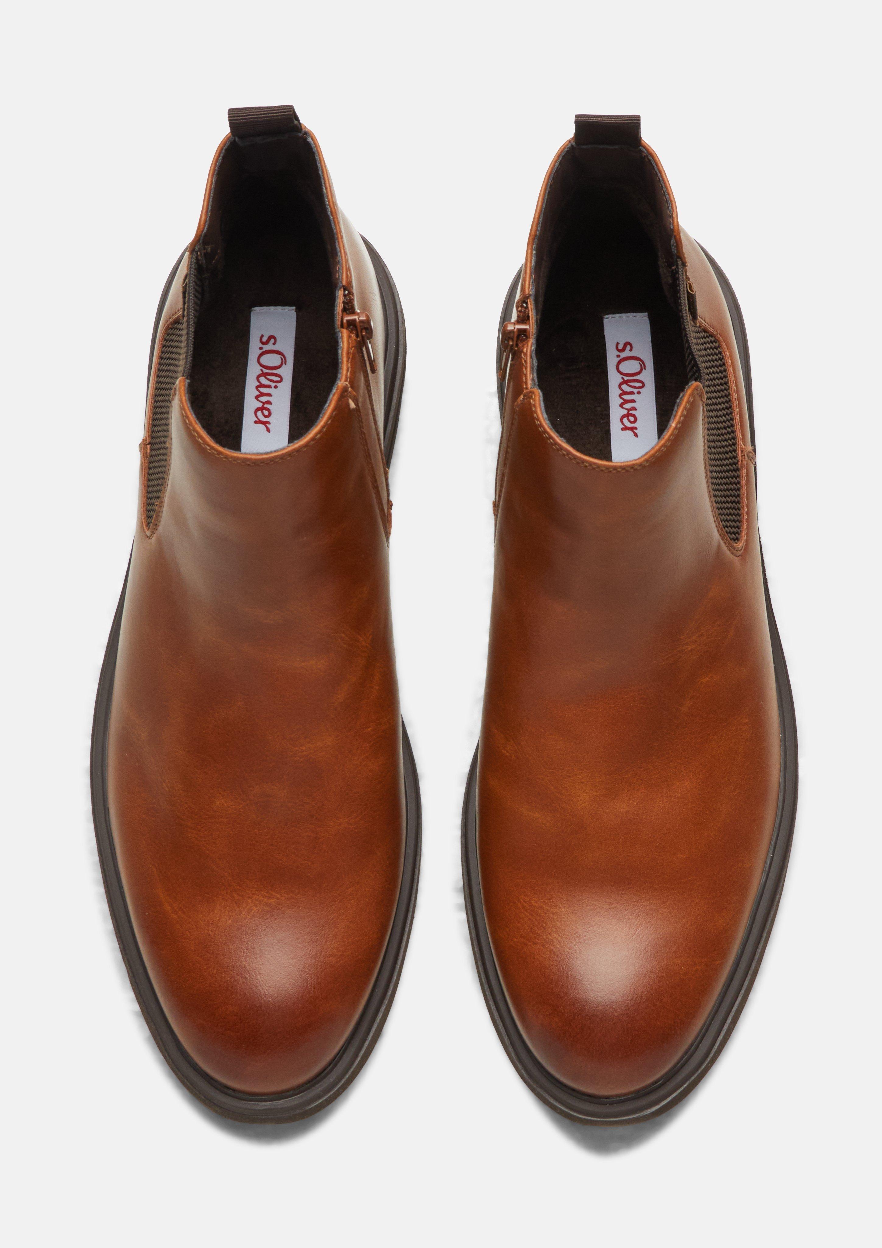 Hommes Bottines Chelsea en brun de s.Oliver