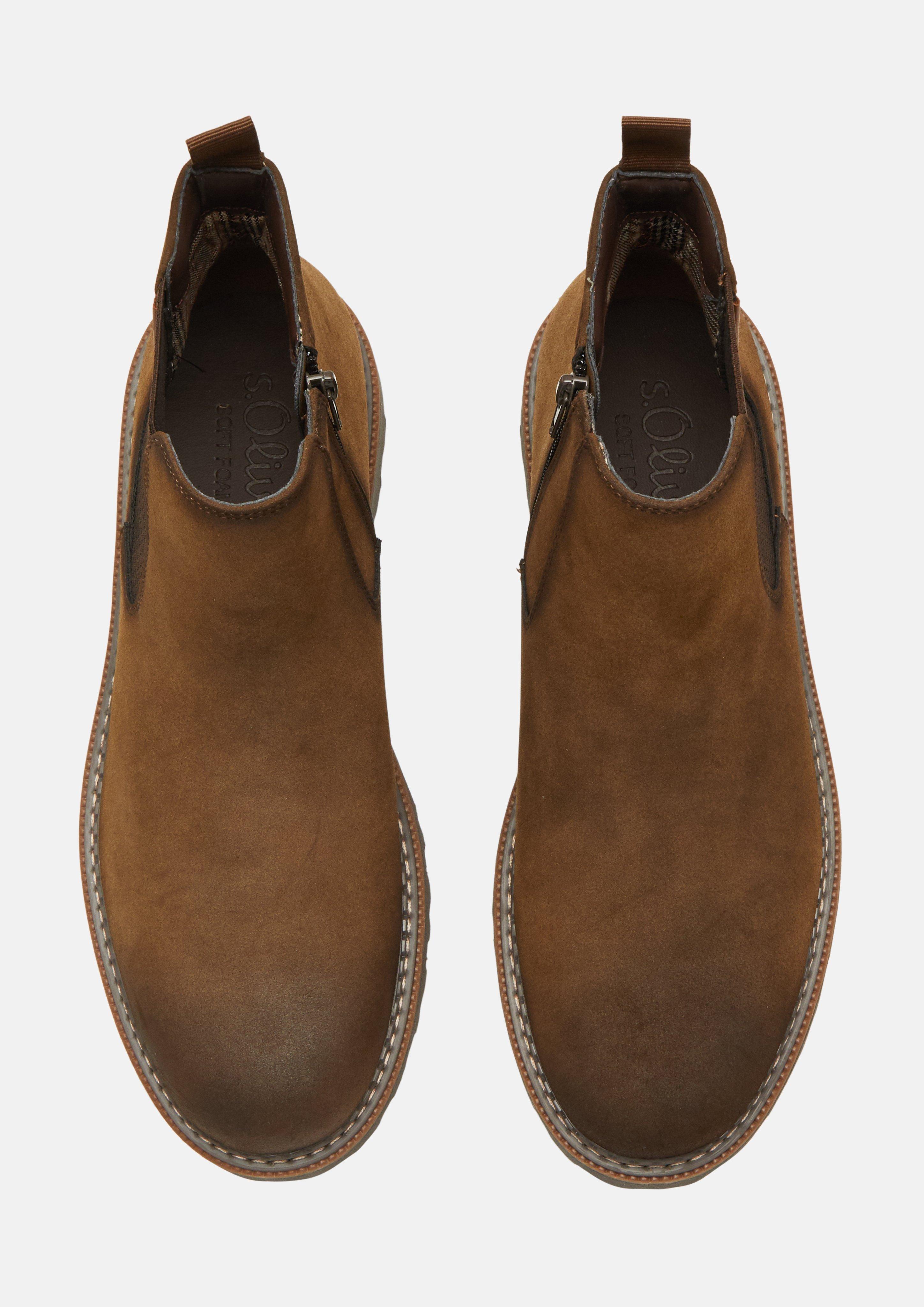 Hommes Bottines Chelsea en brun de s.Oliver