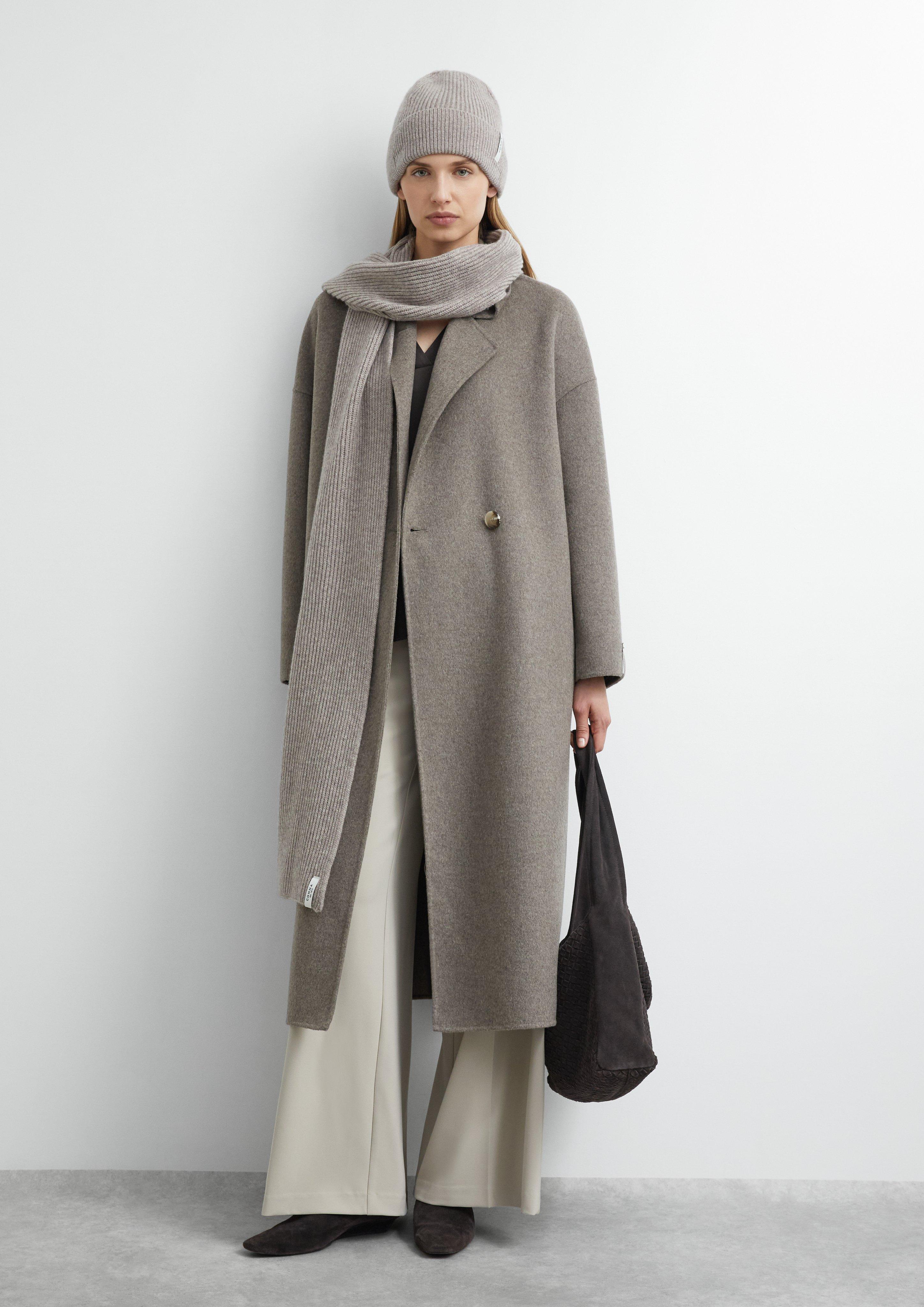 Beanie aus 100% Wolle in beige von COMMA
