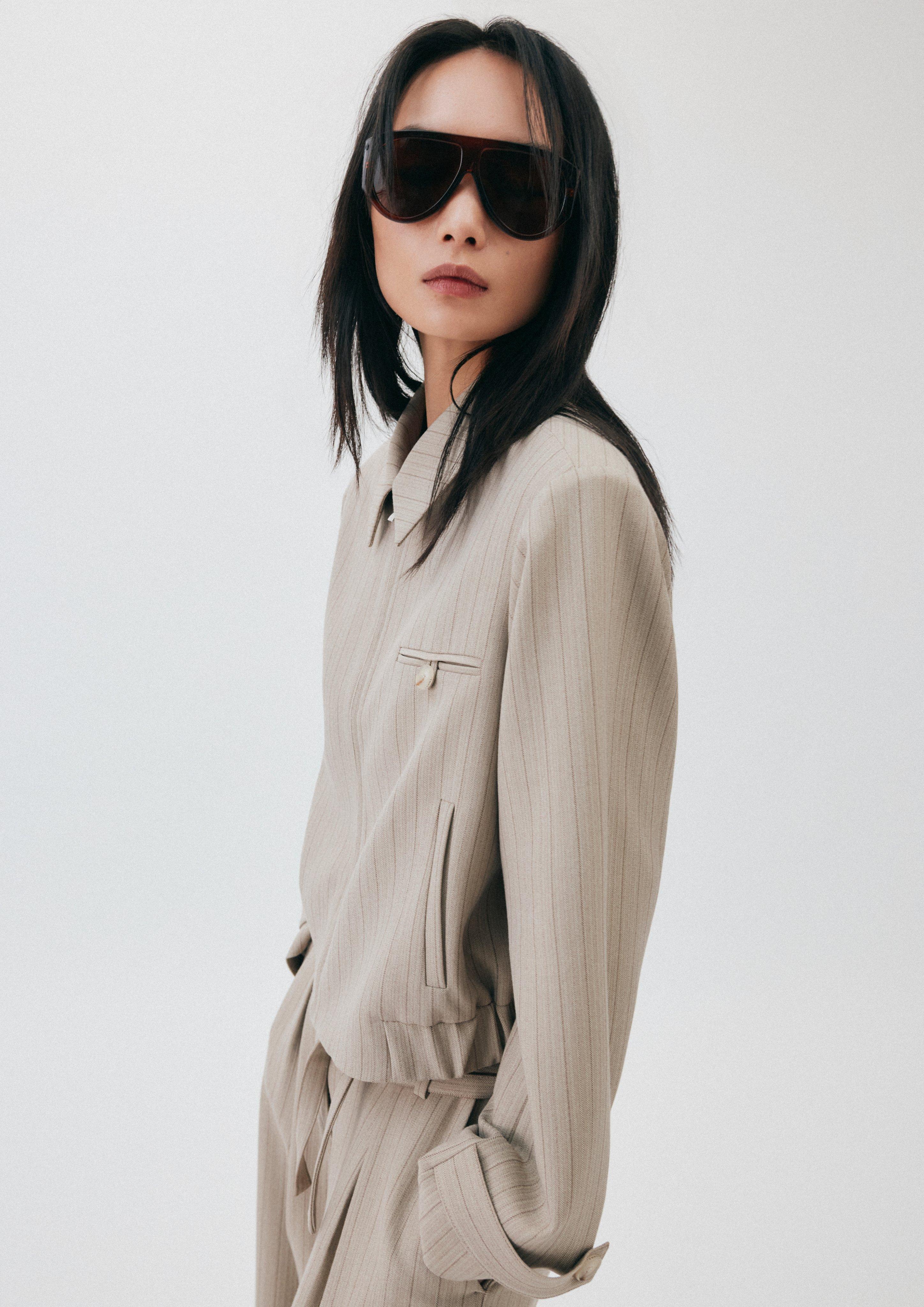 Boxy-Fit Blouson in beige by COMMA