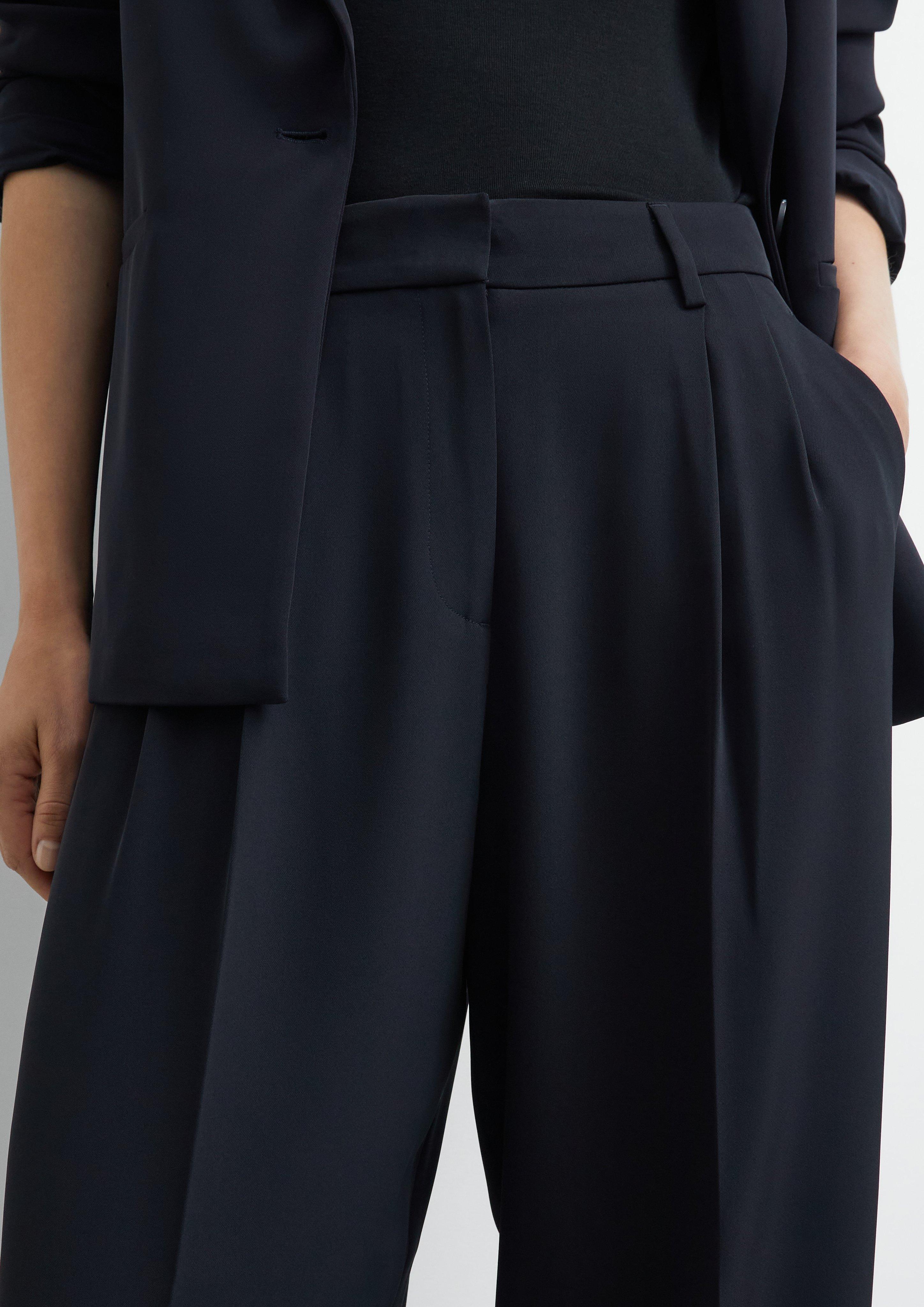 Bundfaltenhose in Ankle-Länge in blau von COMMA