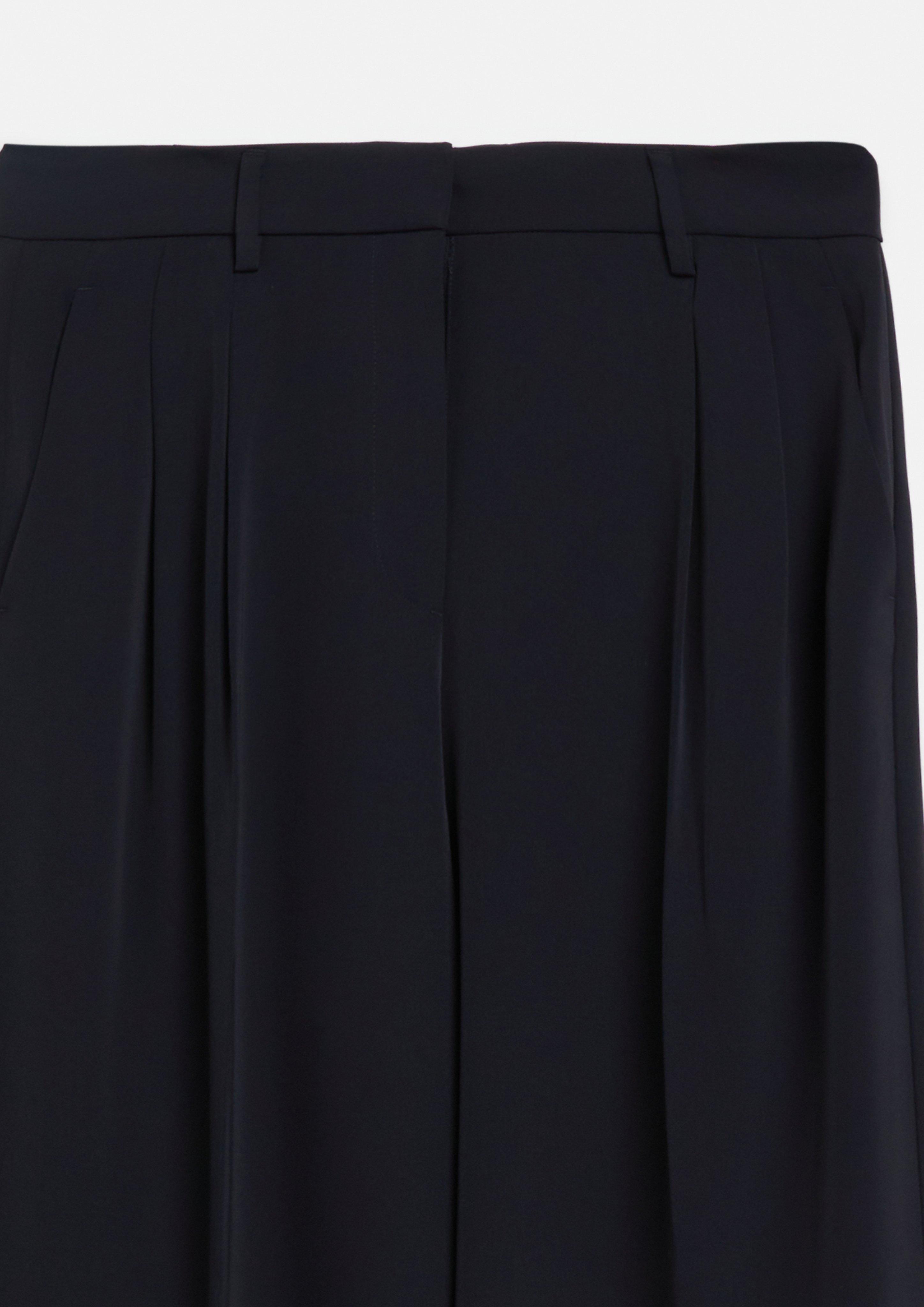 Damen Bundfaltenhose in Ankle-Länge in blau von comma