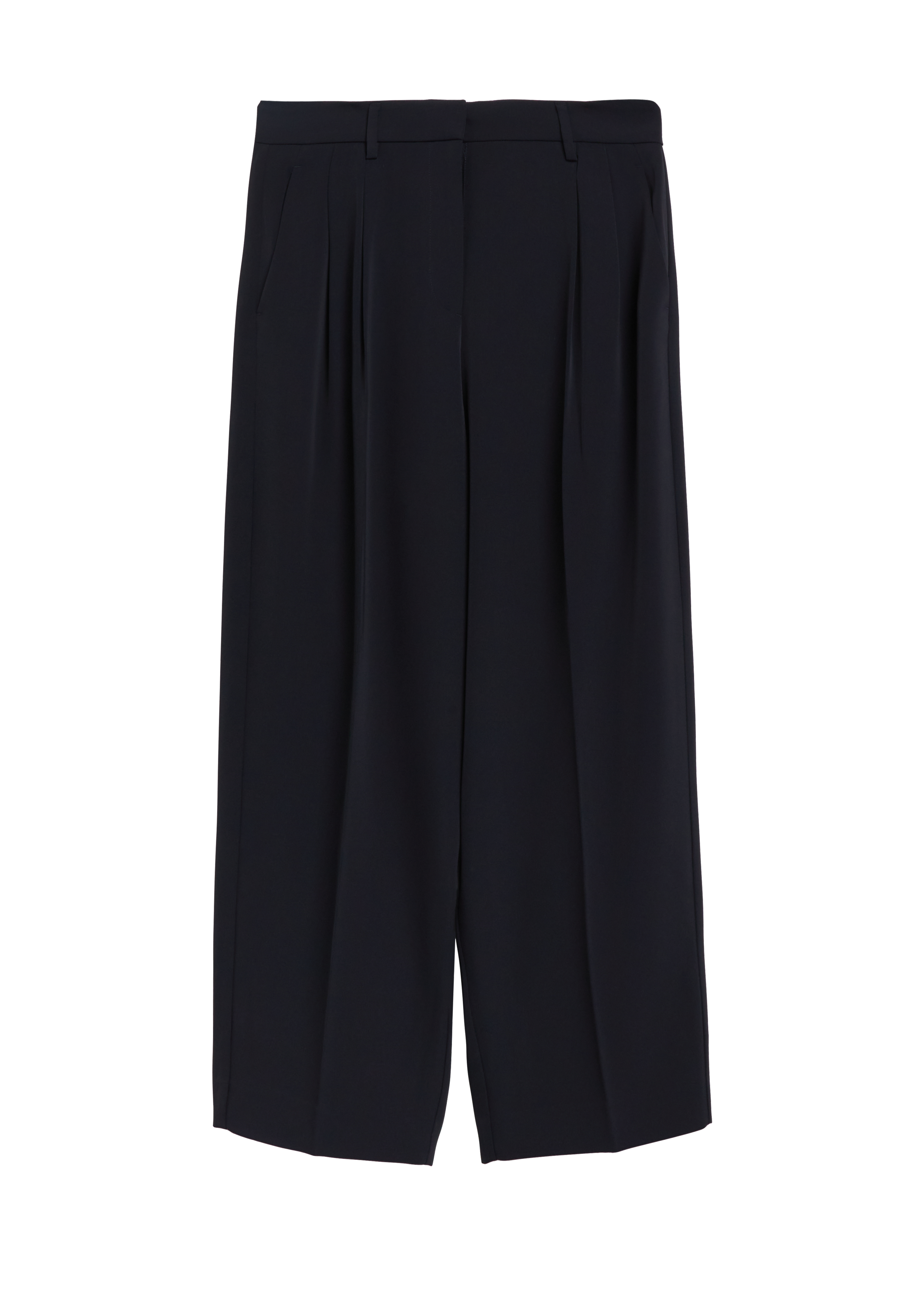 Broek met plooien, enkellengte
