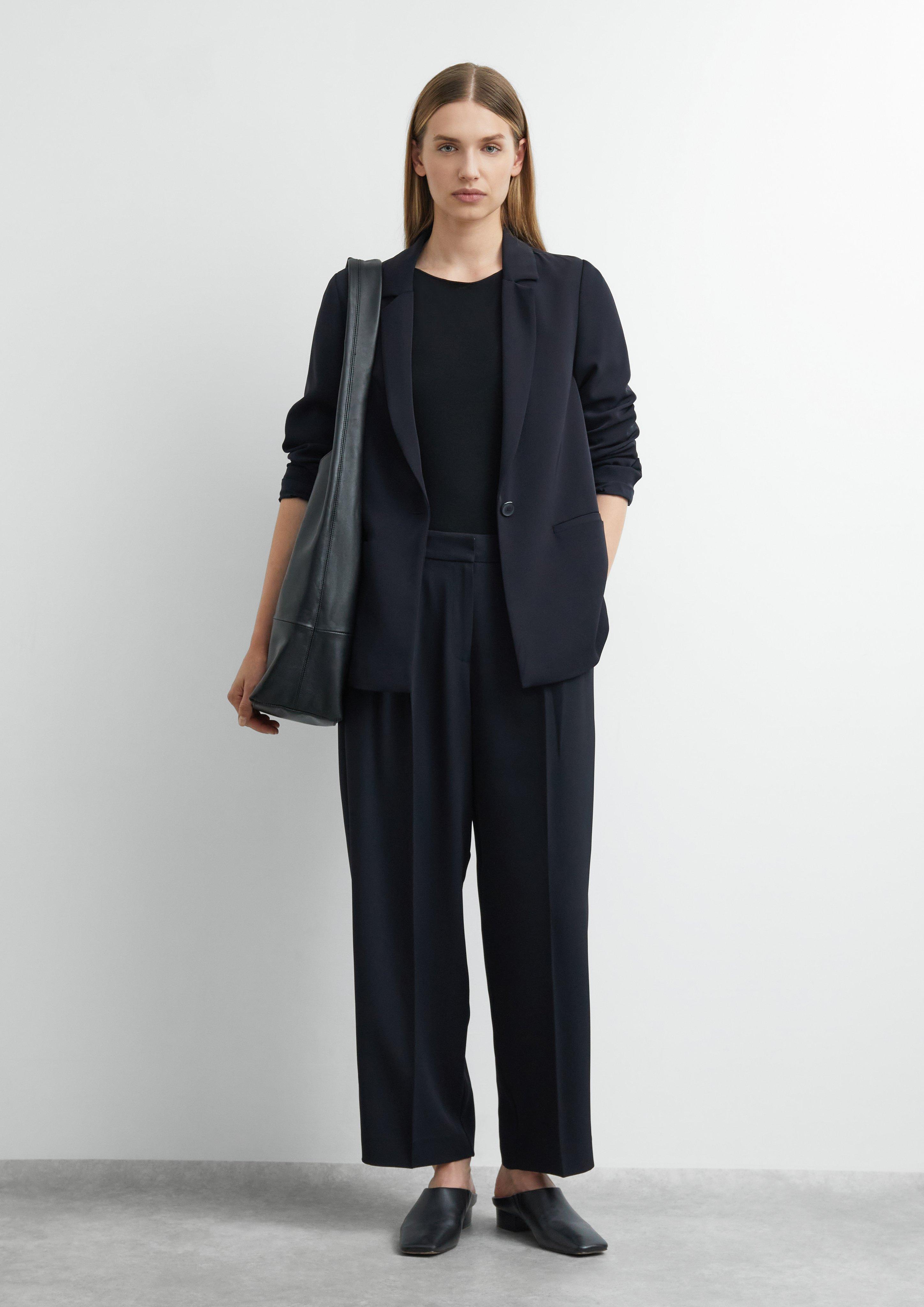 Bundfaltenhose in Ankle-Länge in blau von COMMA