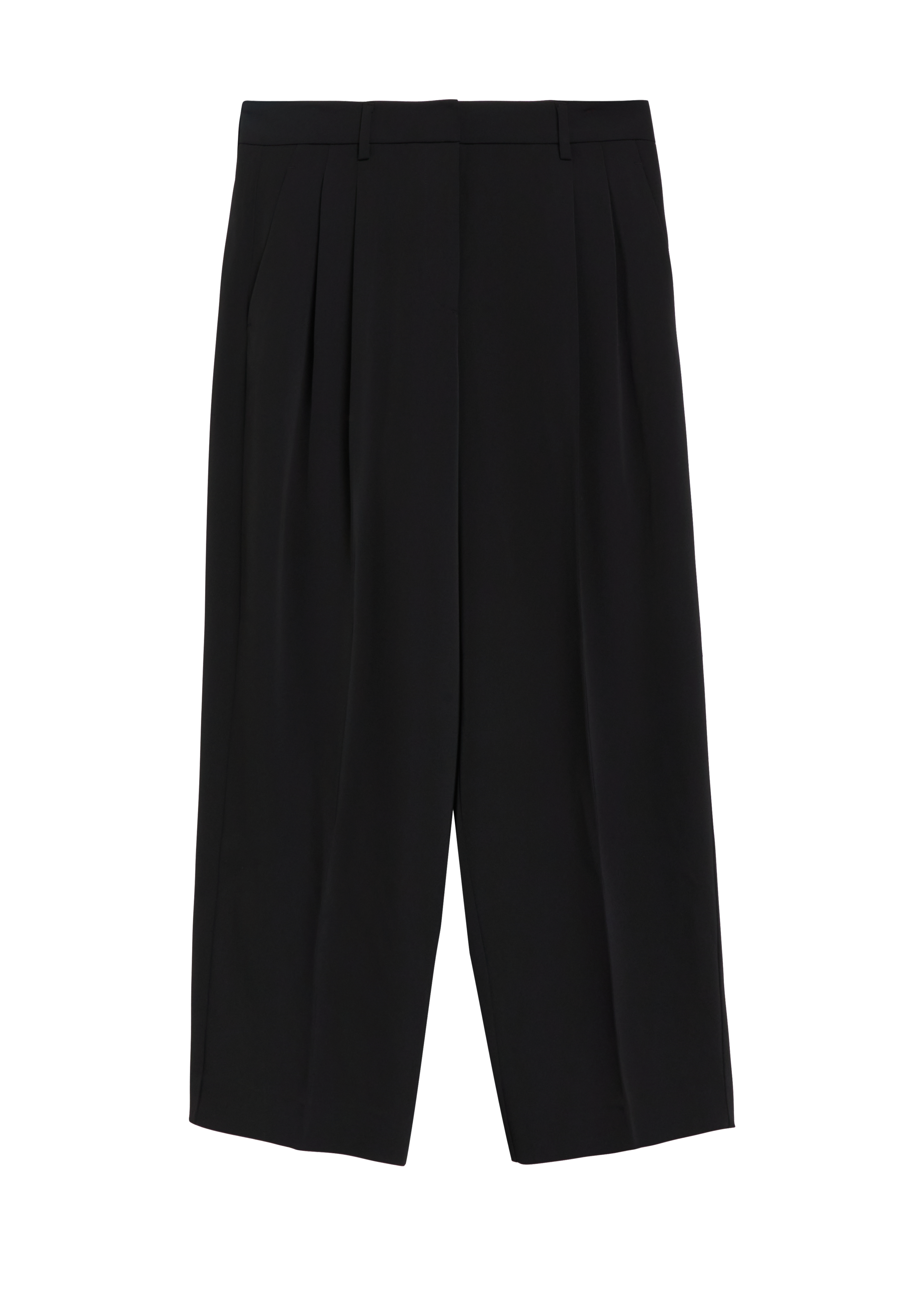 Broek met plooien, enkellengte