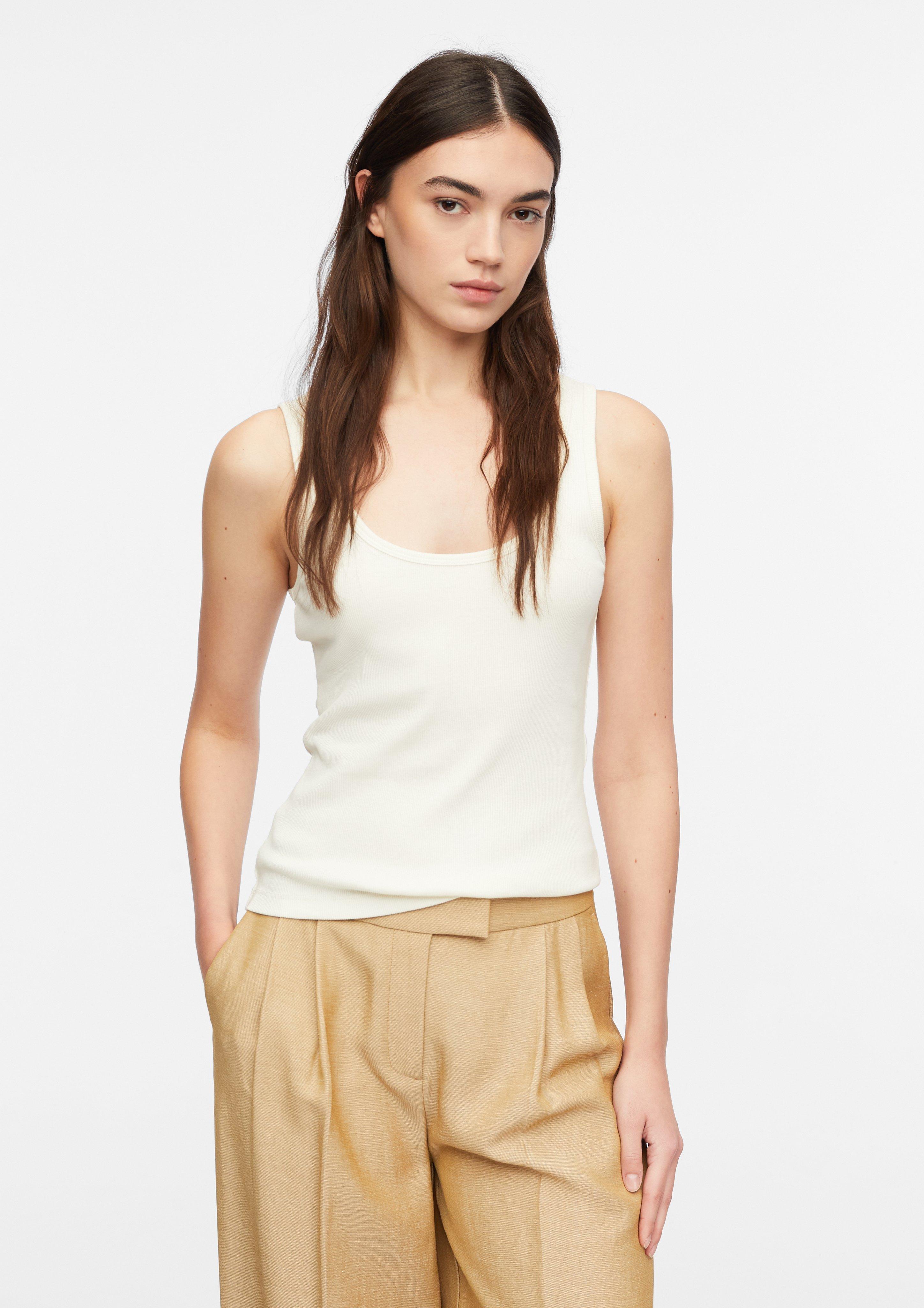 Geripptes Tanktop in  von COMMA