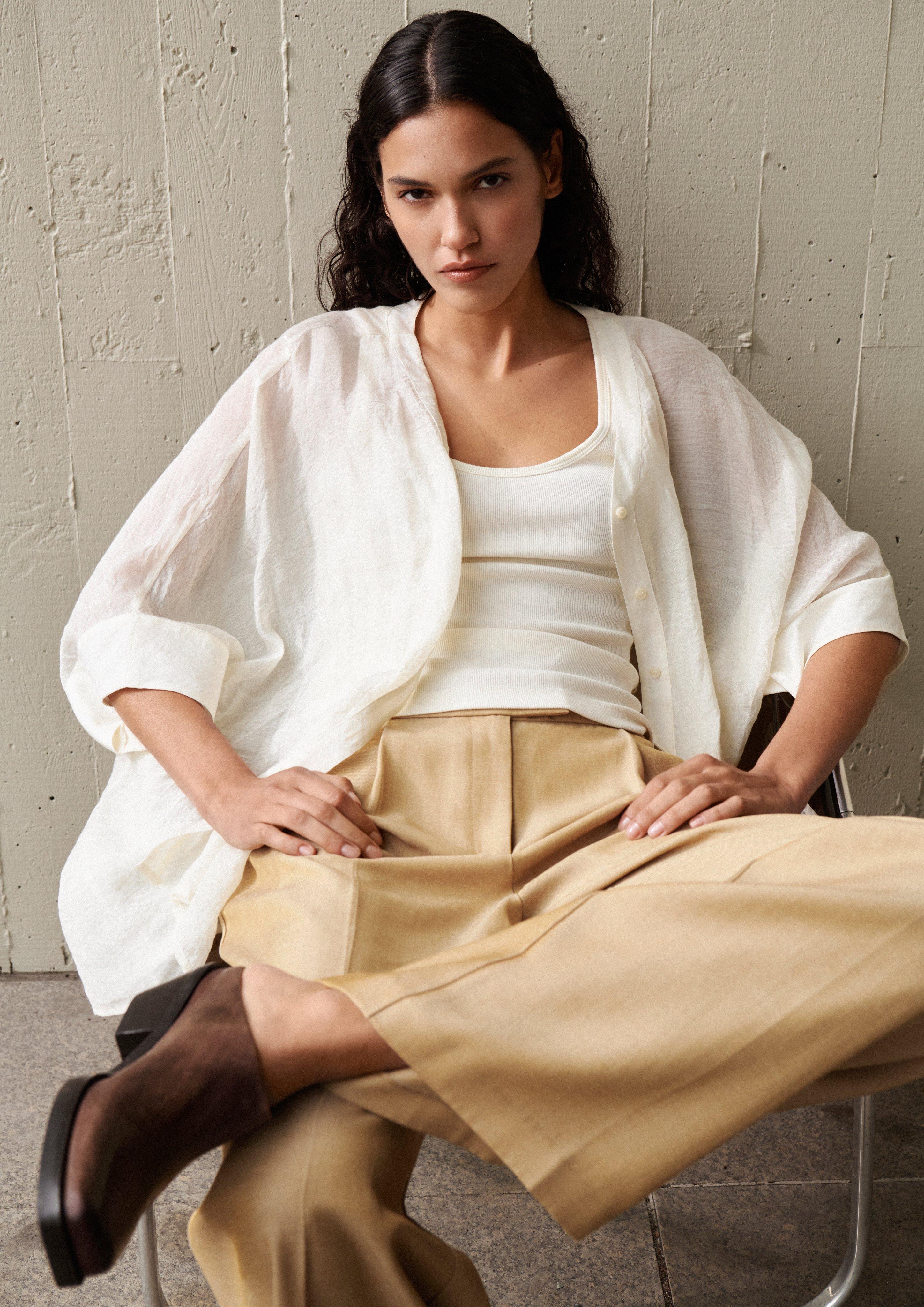 Geripptes Tanktop in  von COMMA