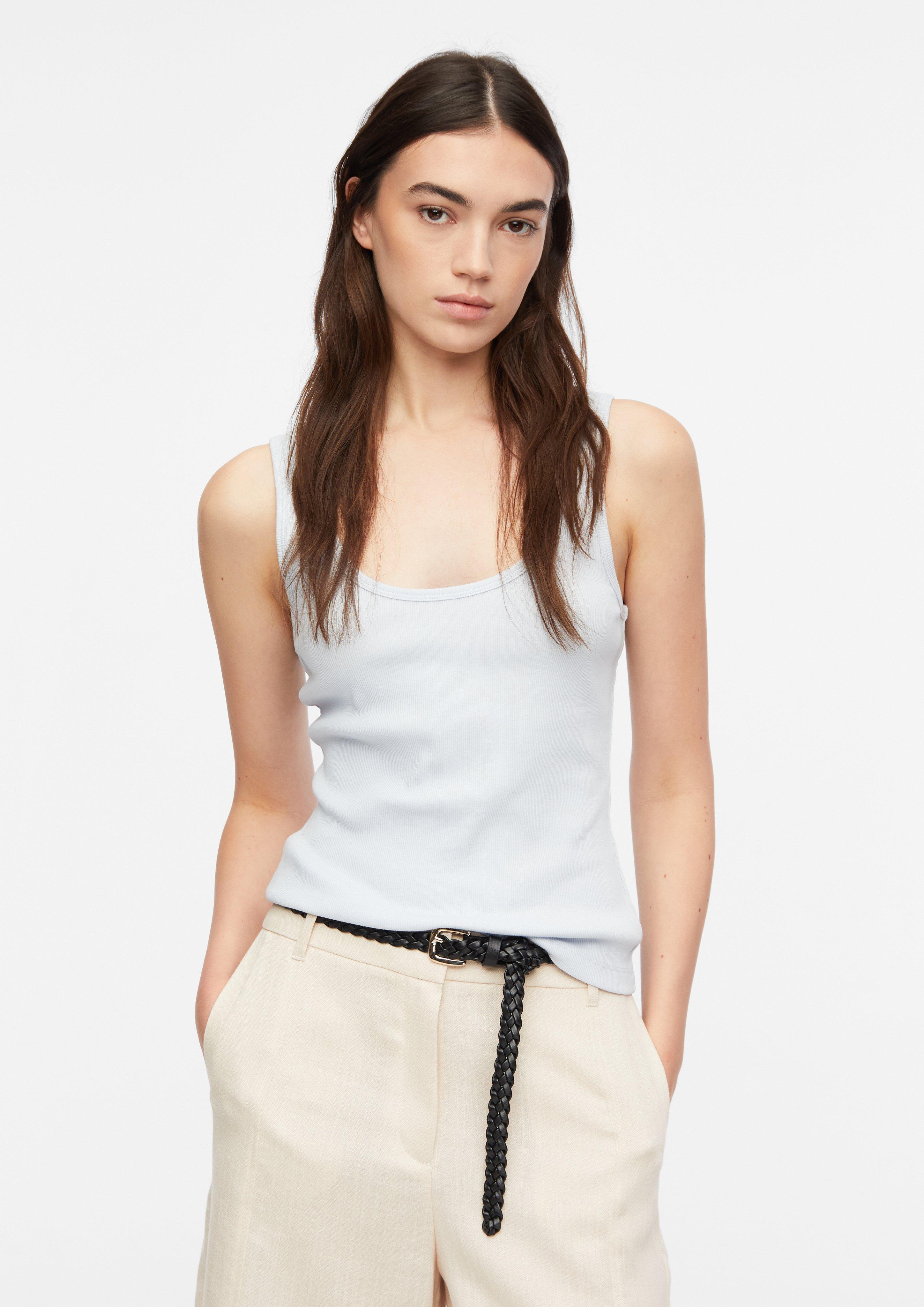 Geripptes Tanktop in  von COMMA