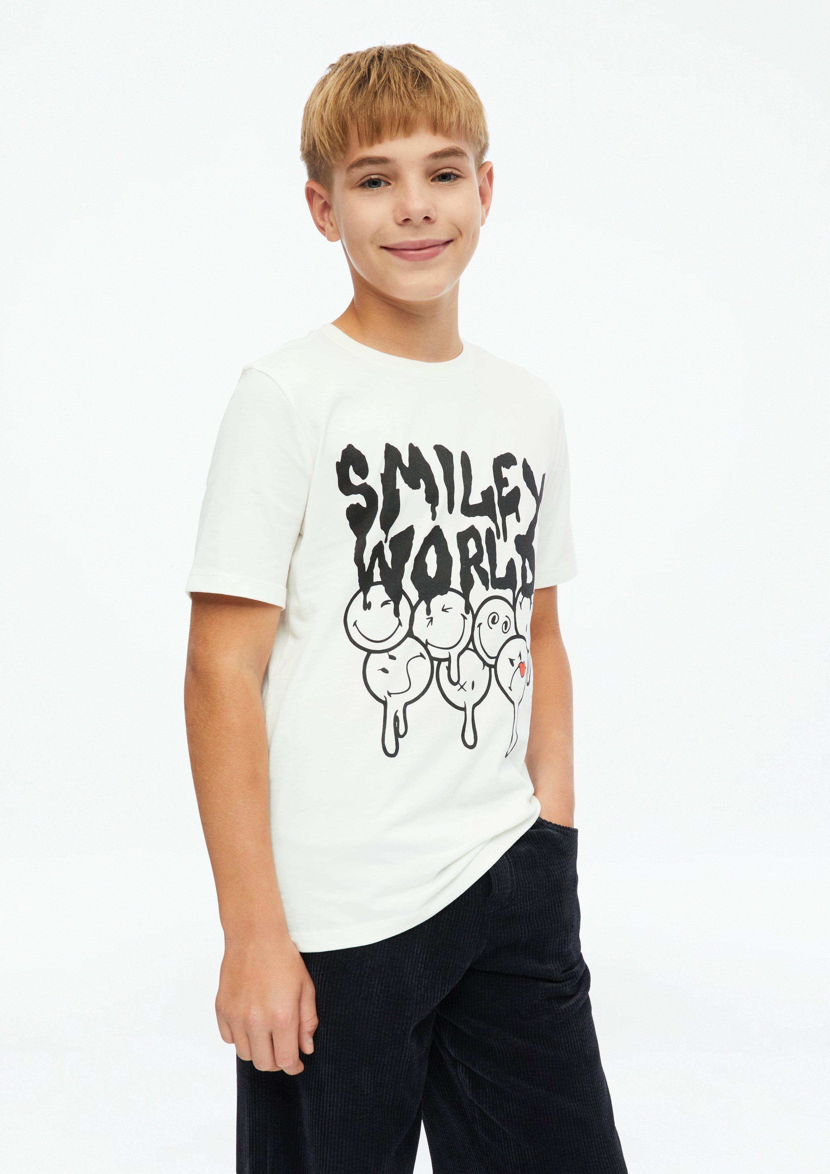 Majica kratek rokav Smiley® s potiskom v barvi krem od s.Oliver