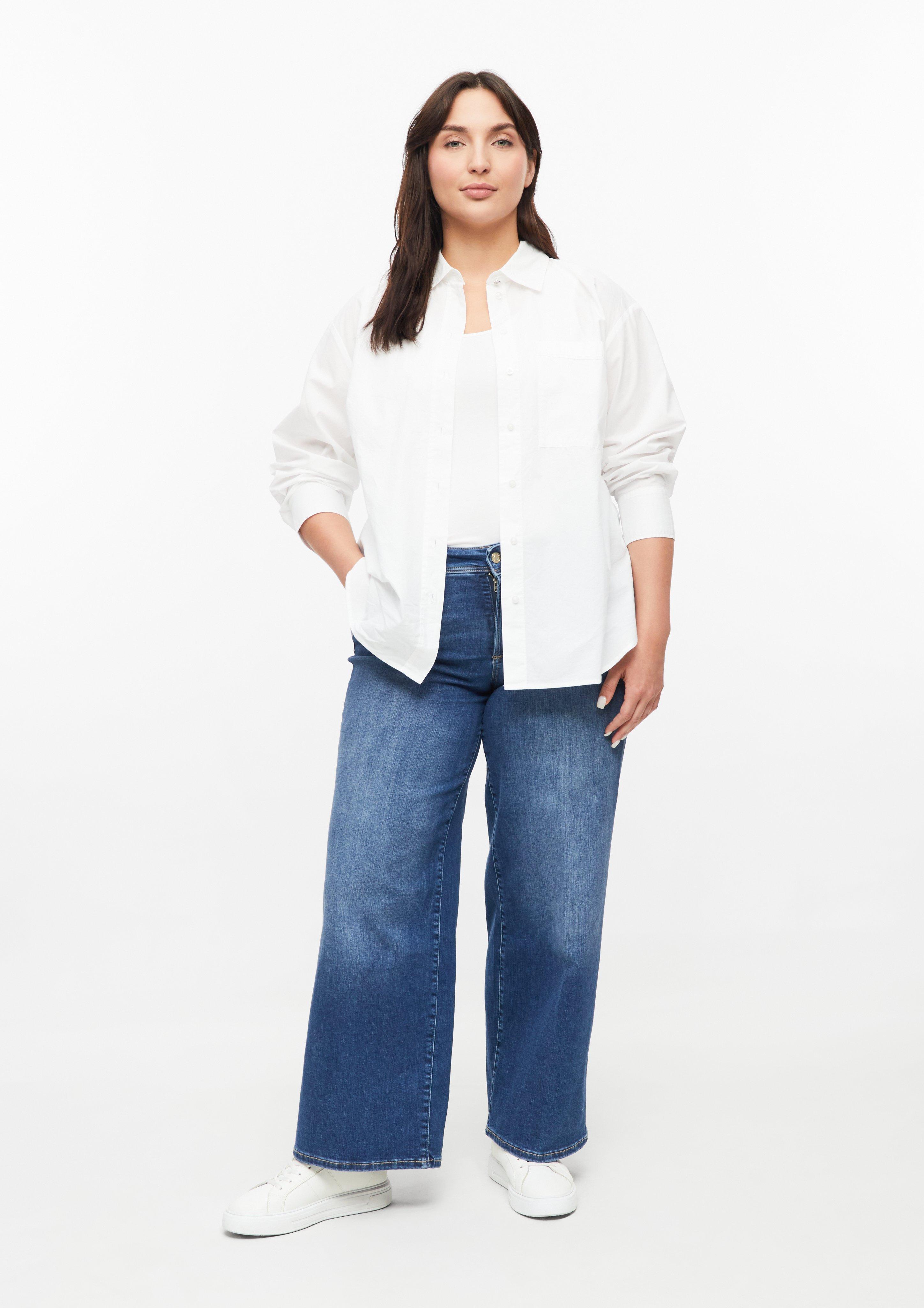 Dames Bluse in wit van s.Oliver CURVE