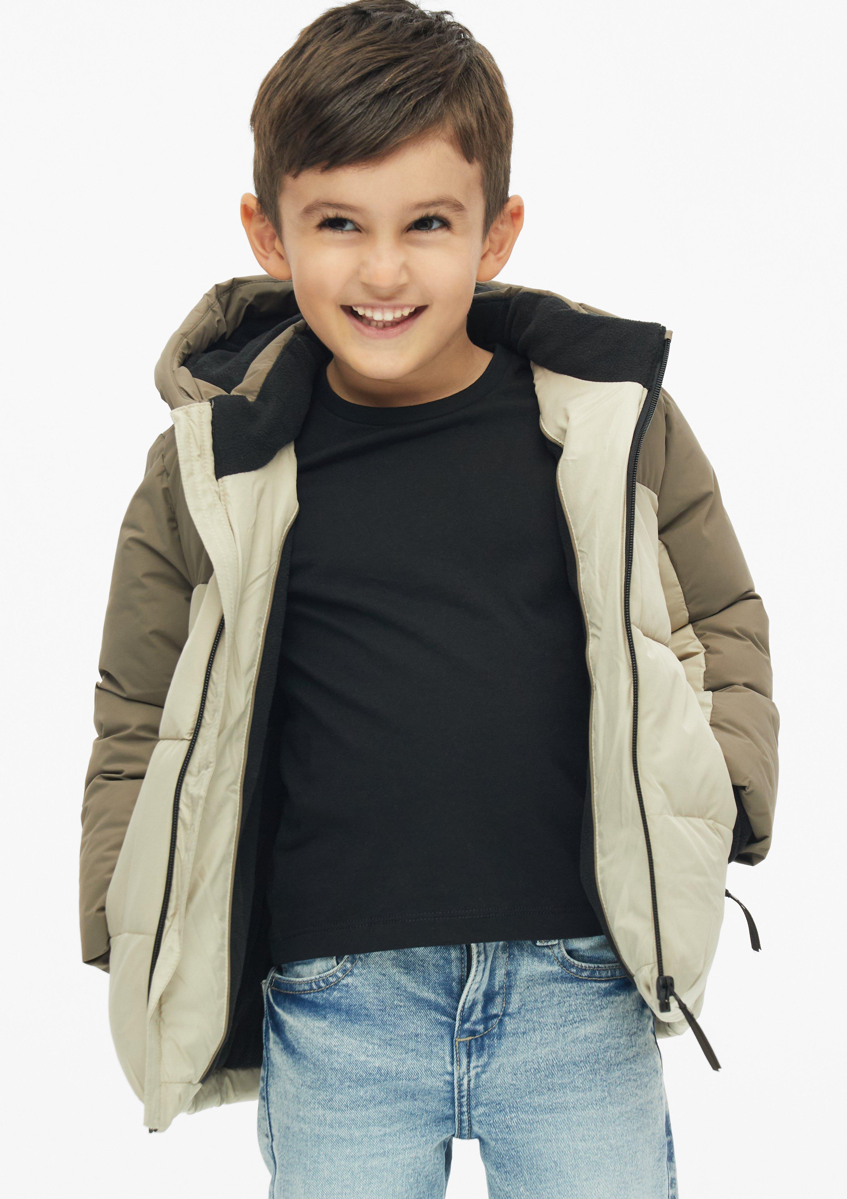 Kinder Wasserabweisende Winterjacke mit Fleecefutter in beige von s.Oliver