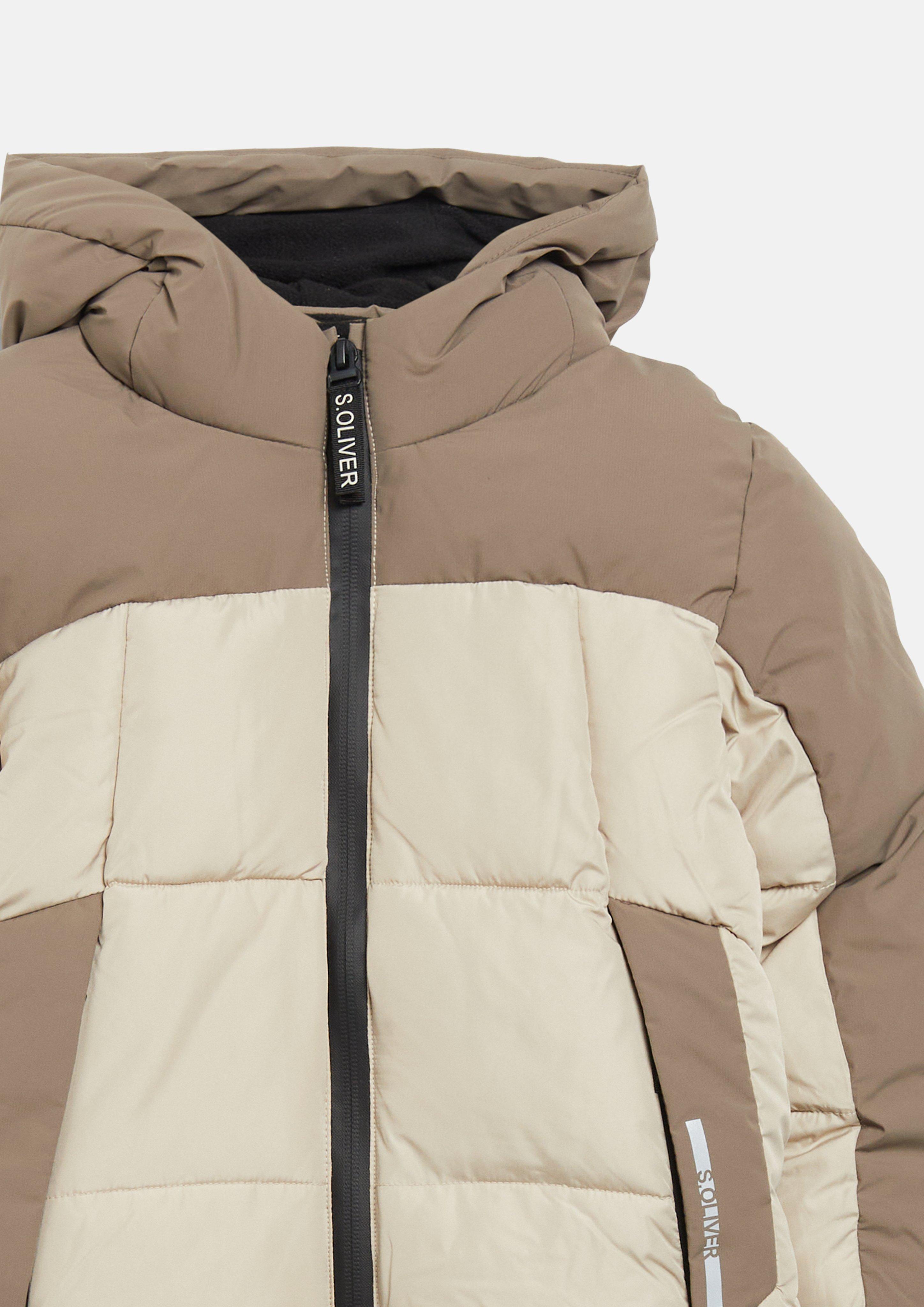 Kinder Wasserabweisende Winterjacke mit Fleecefutter in beige von s.Oliver