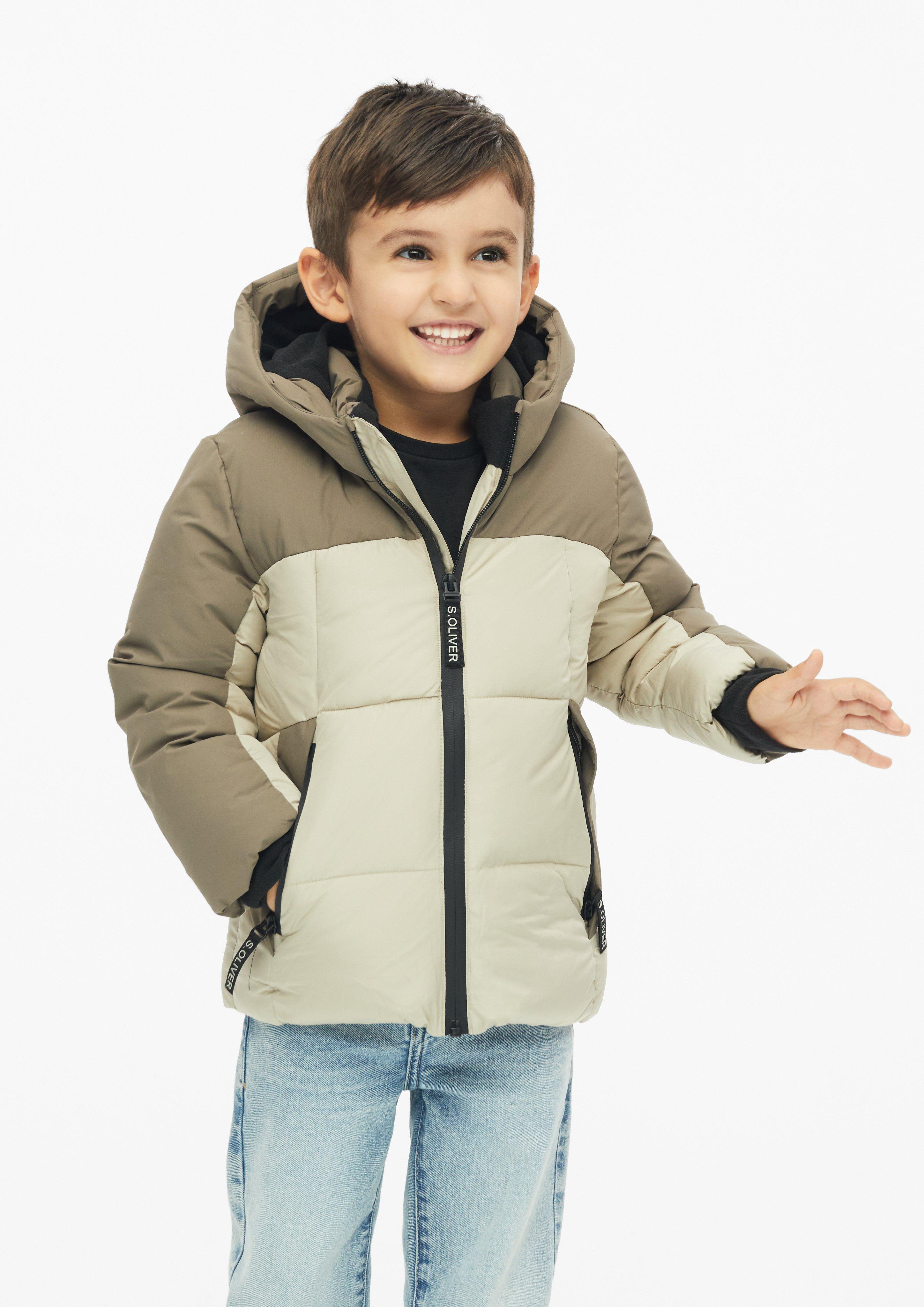 Wasserabweisende Winterjacke mit Fleecefutter in Farbe braun von s.Oliver