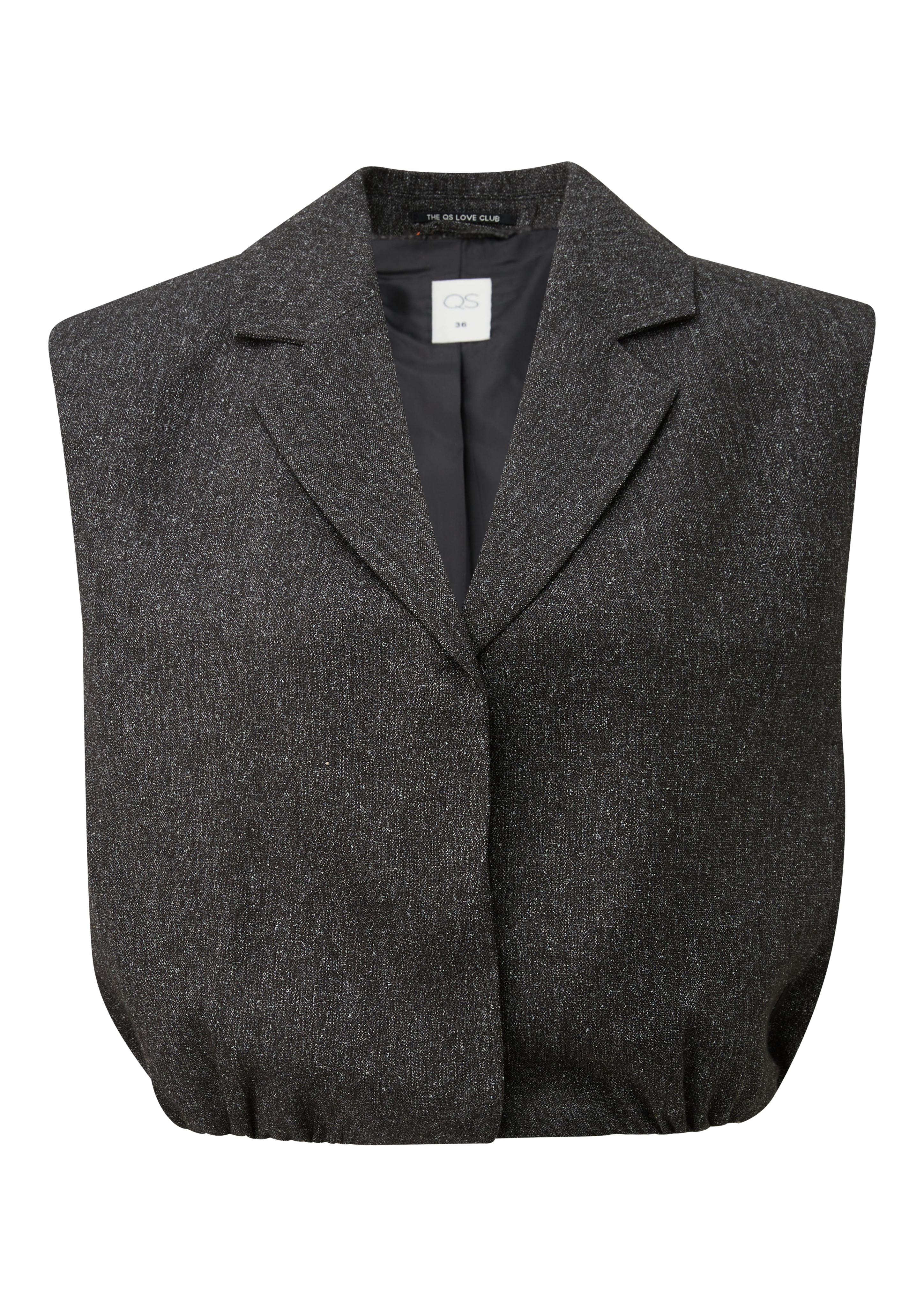 Kort vest in tweedlook