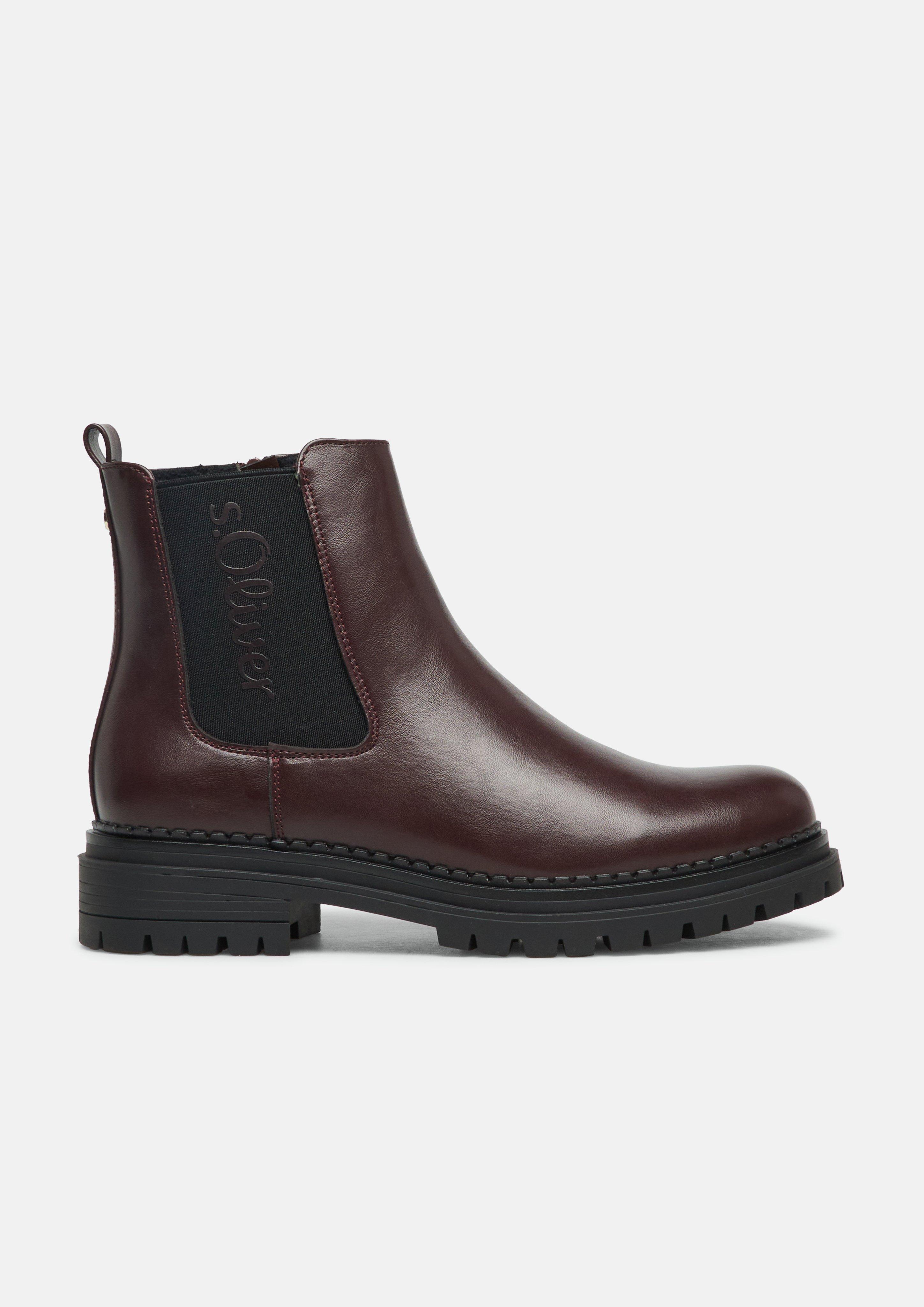 Slip-on lage schoen in bordeaux van s.Oliver