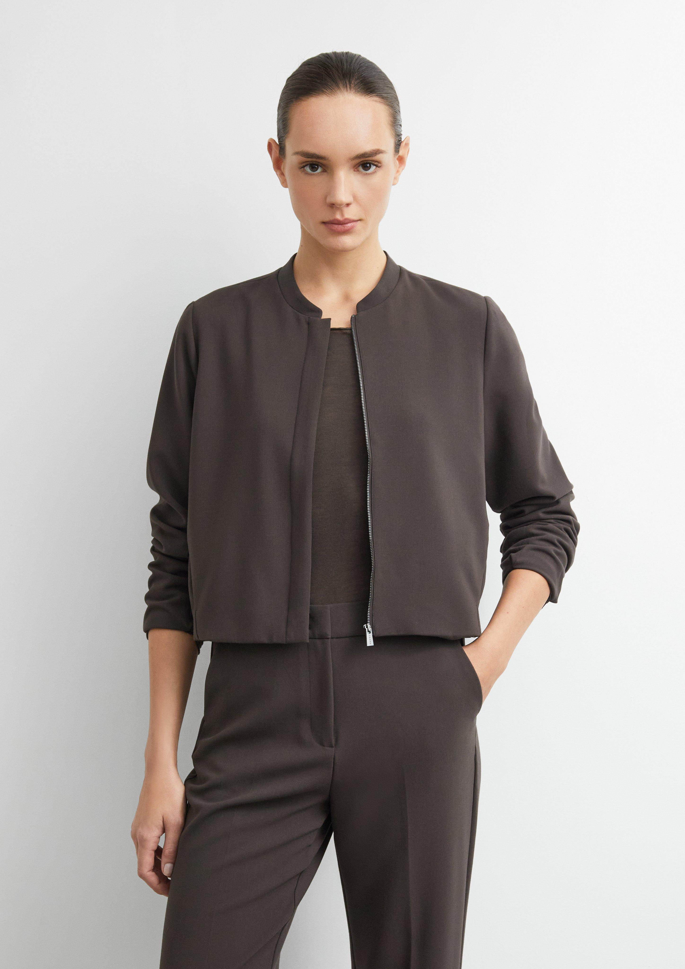 Blouson en mélange de viscose en brun de COMMA