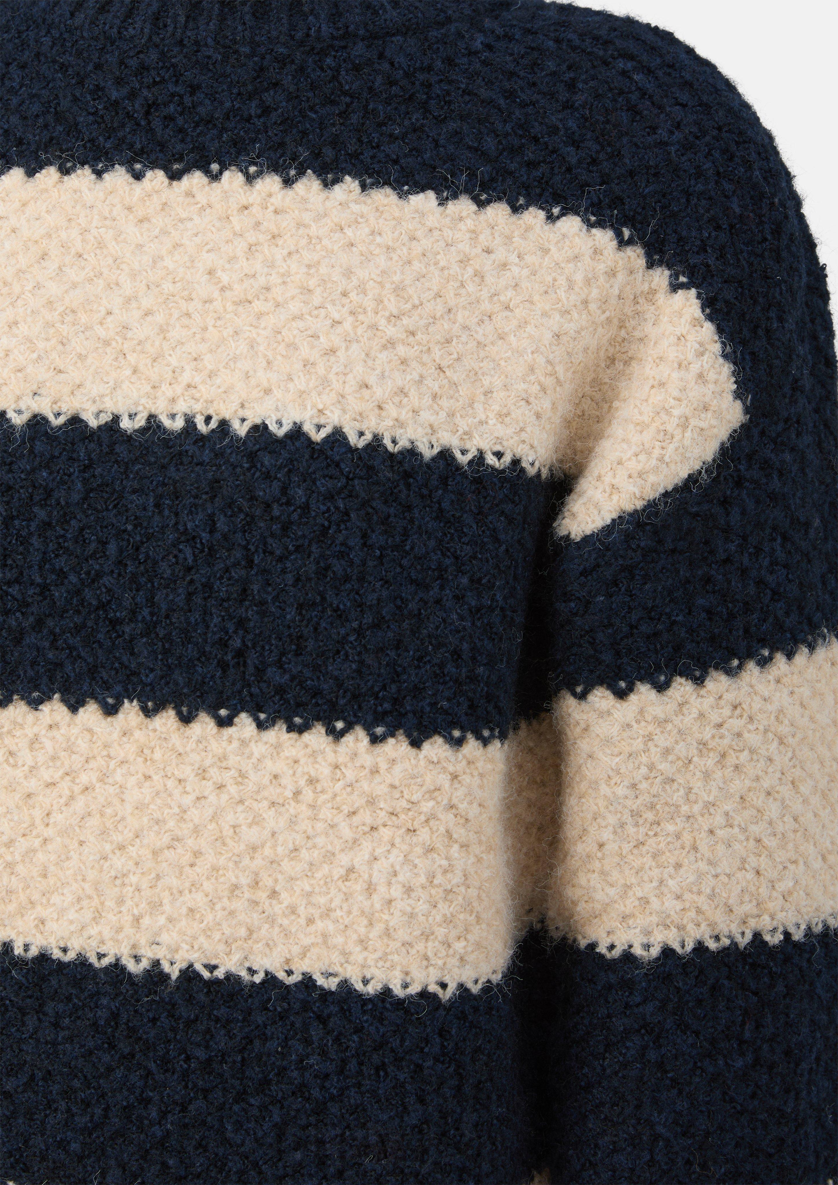 Kinder Weicher Strickpullover mit Streifen in beige von s.Oliver