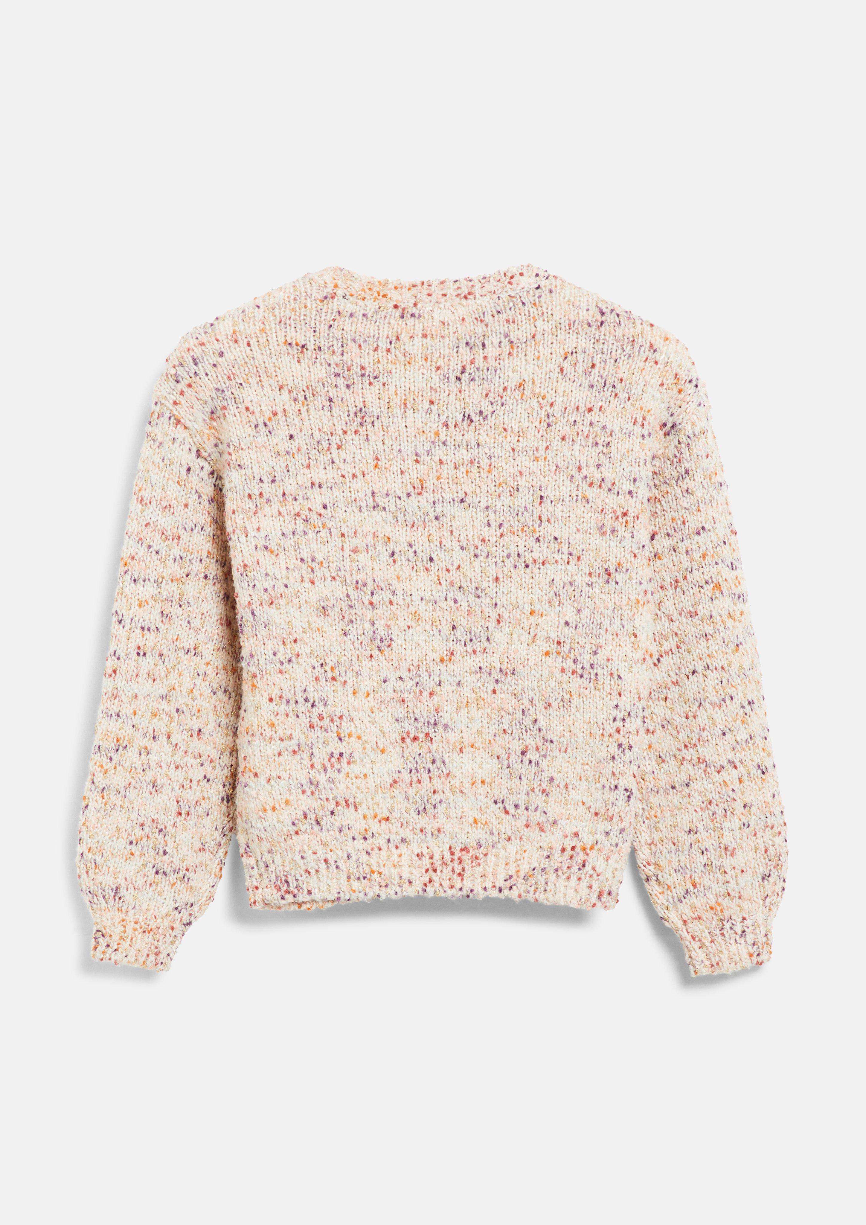 Kinder Strickpullover im Loose Fit mit Glitzergarn in beige von s.Oliver