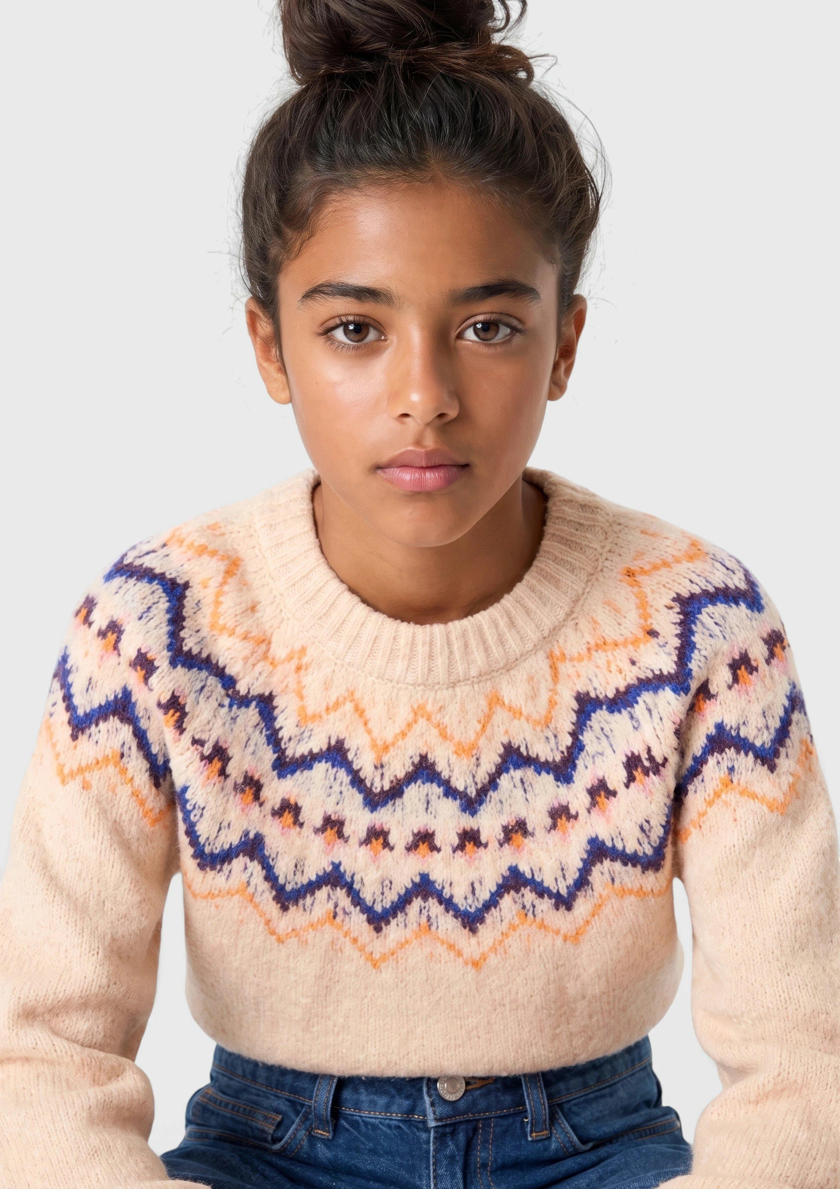 Kids Cozy Knit Sweater in pink by s.Oliver