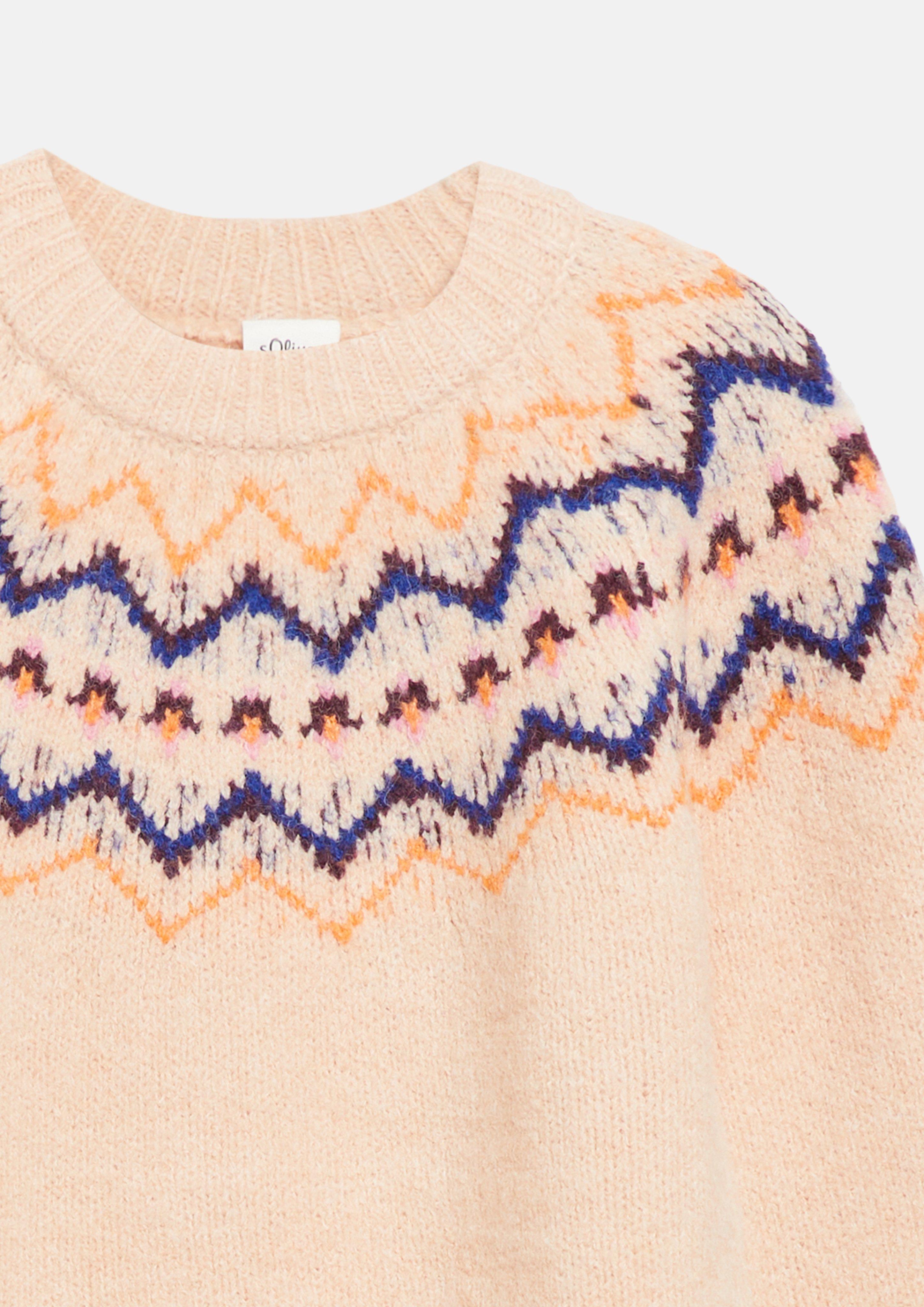 Kids Cozy Knit Sweater in pink by s.Oliver
