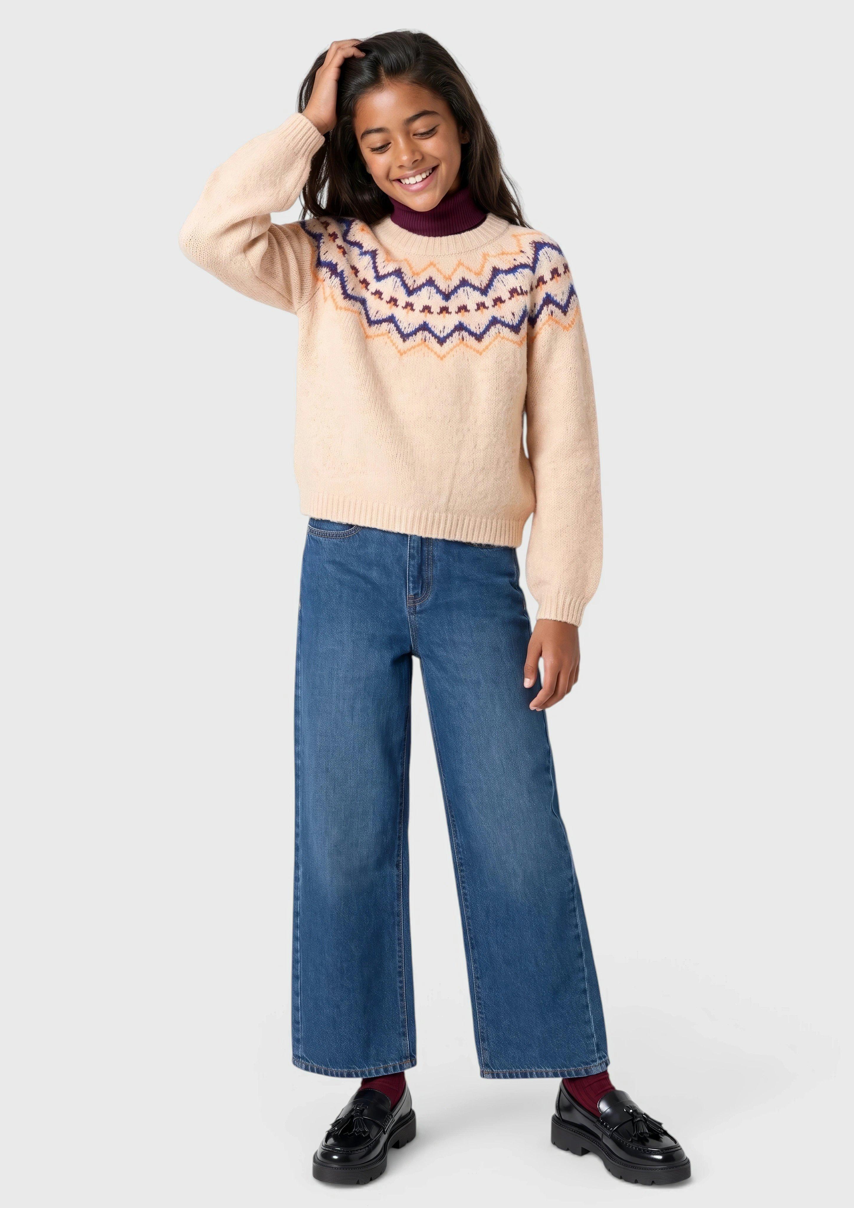 Kids Cozy Knit Sweater in pink by s.Oliver
