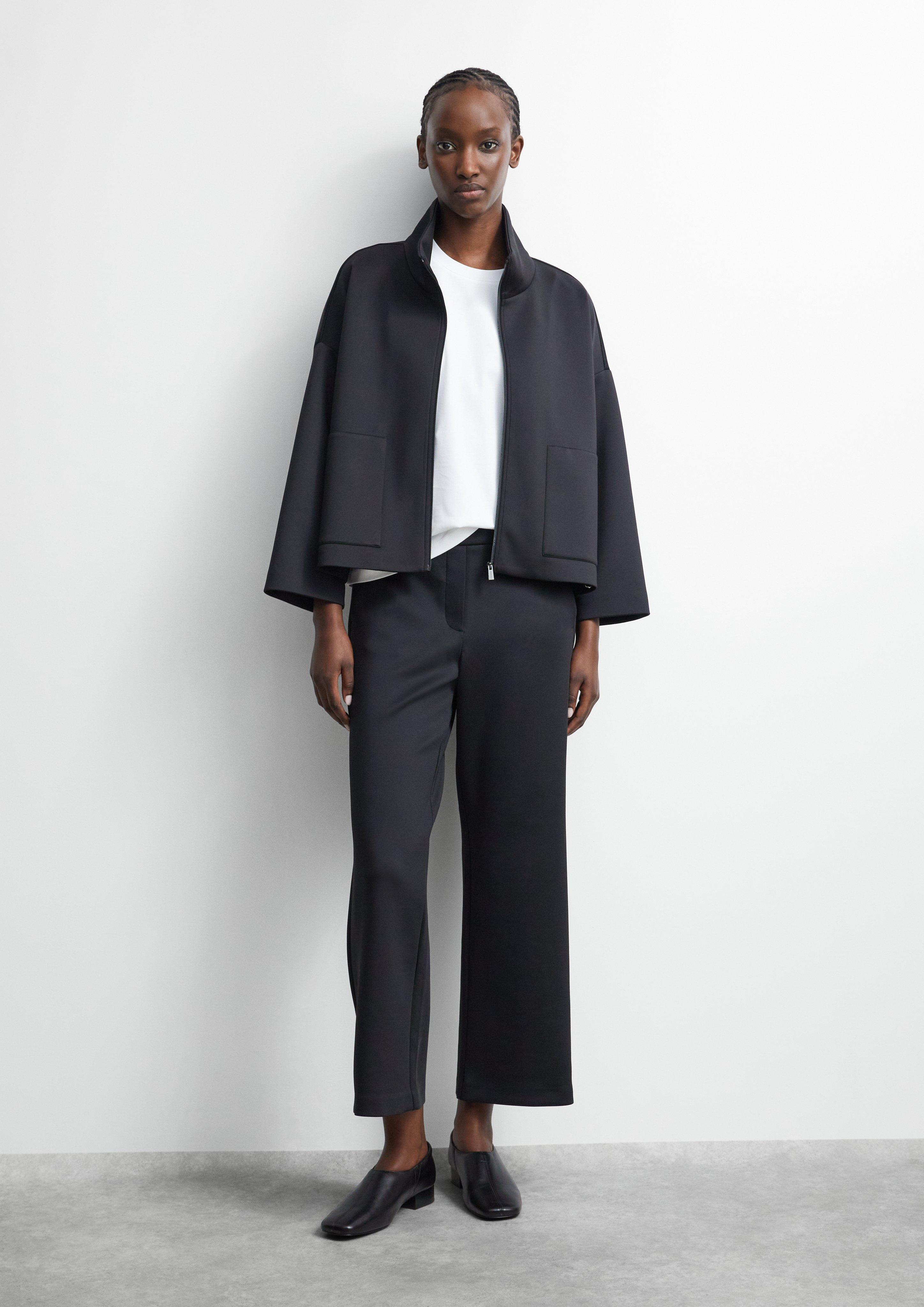 Culotte aus Scuba in schwarz von COMMA
