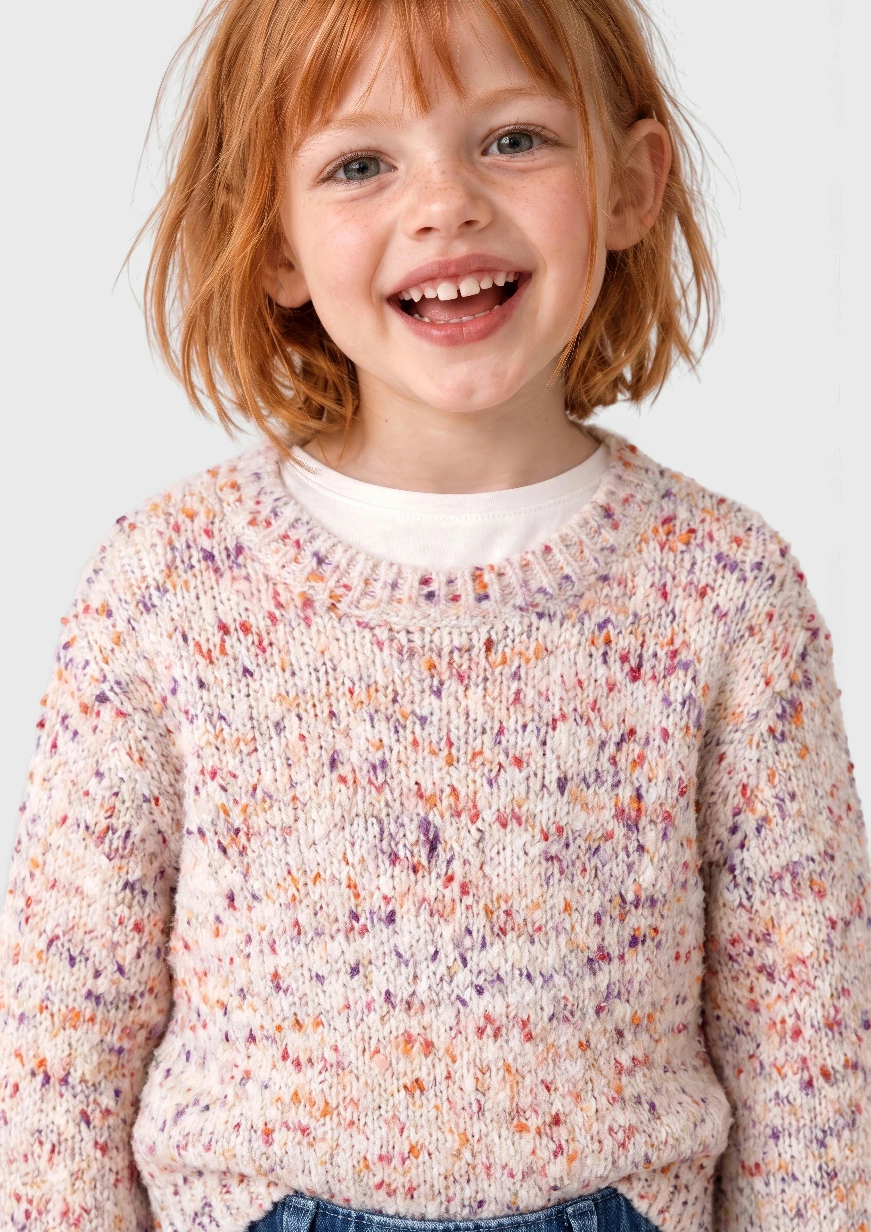 Junior Pull en maille ample avec fil pailleté en beige de s.Oliver