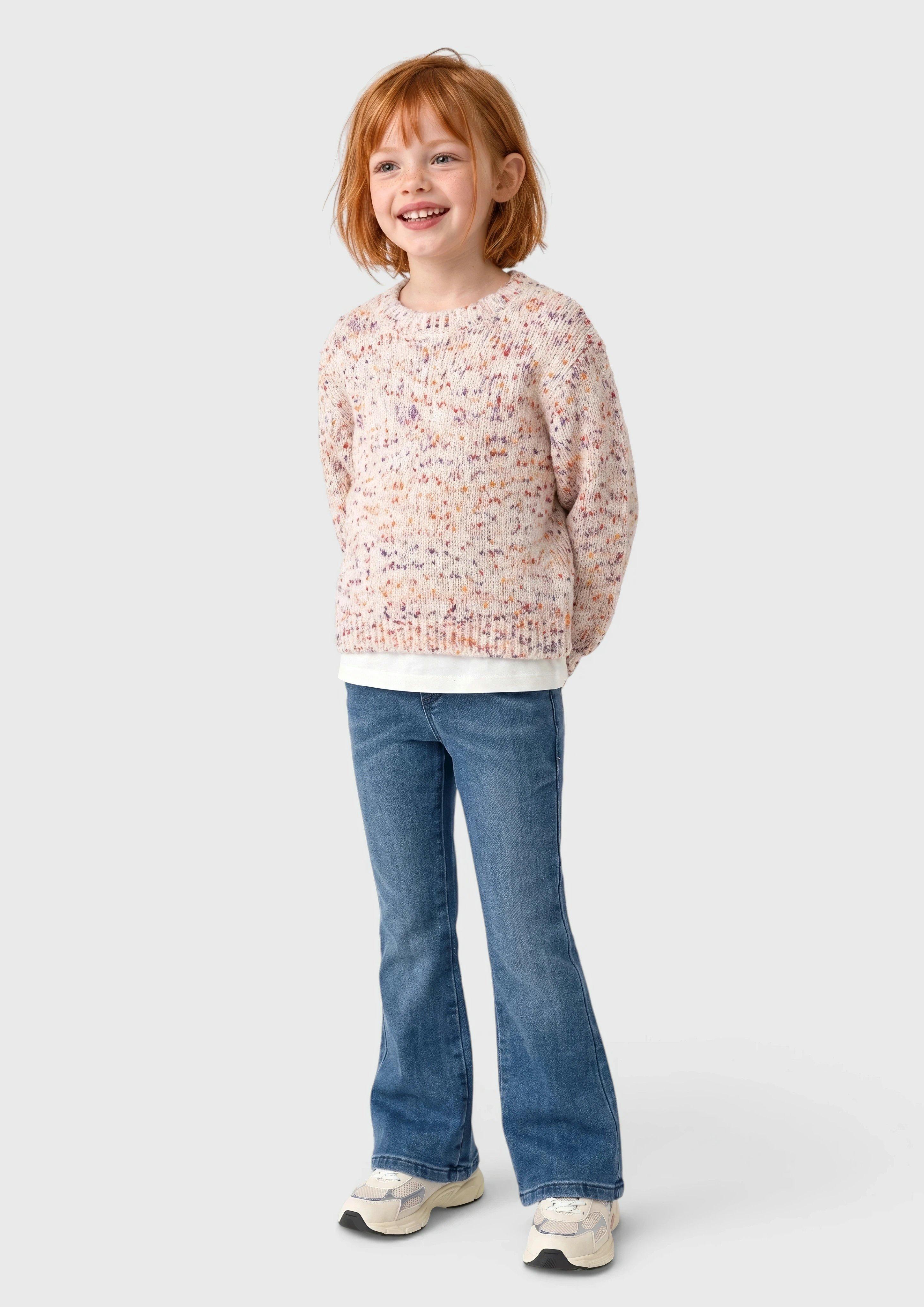 Junior Pull en maille ample avec fil pailleté en beige de s.Oliver