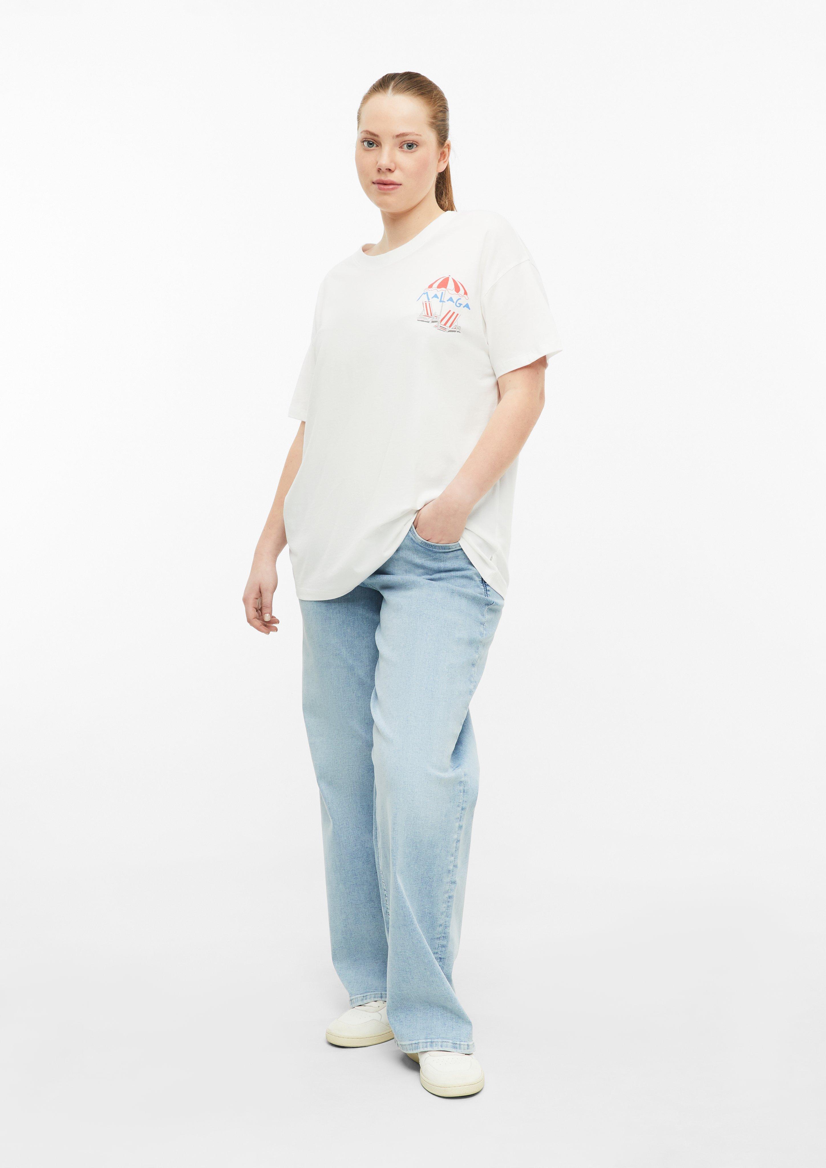 Damen T-Shirt in weiß von QS CURVE