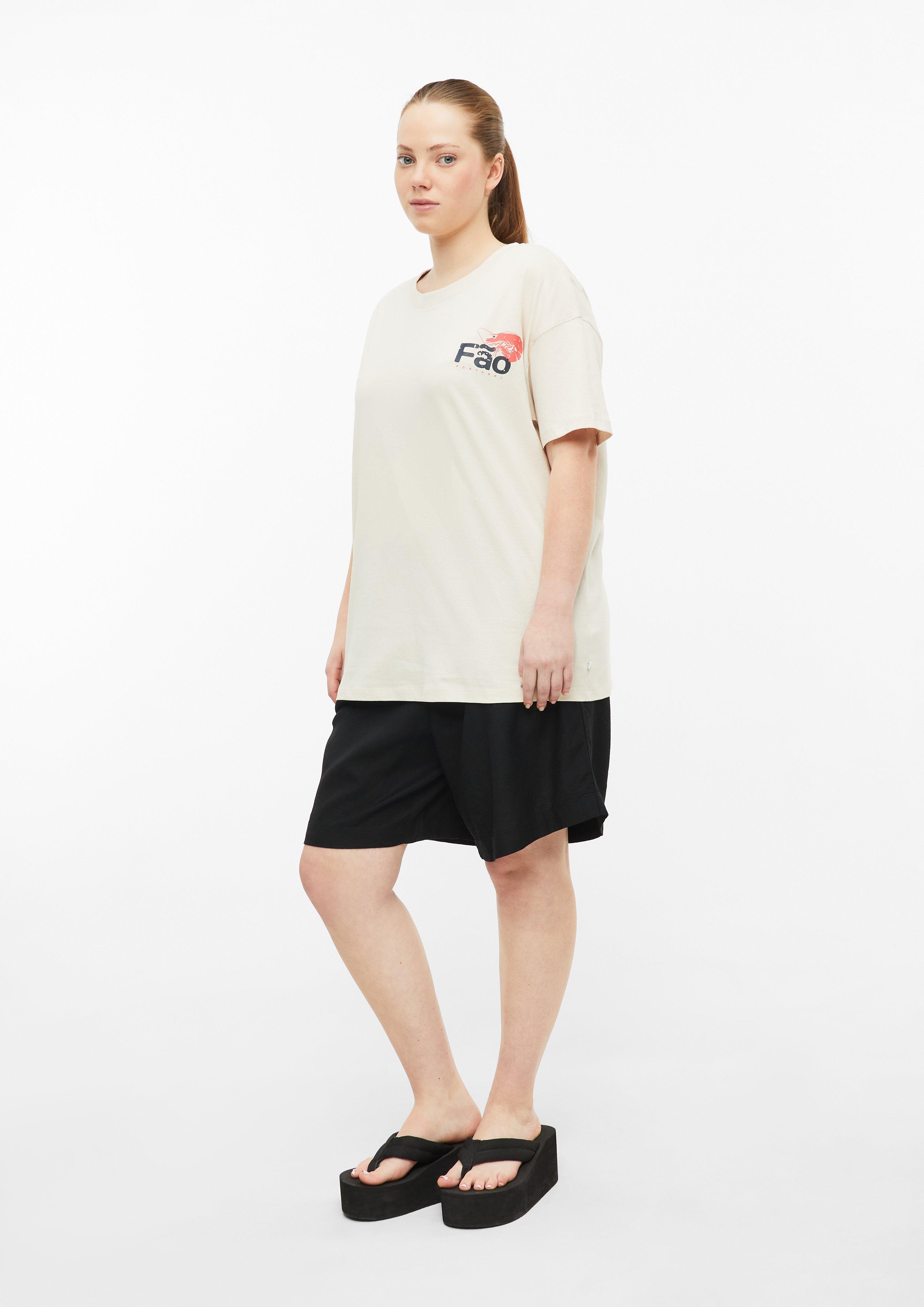 Women T-Shirt in beige by QS CURVE