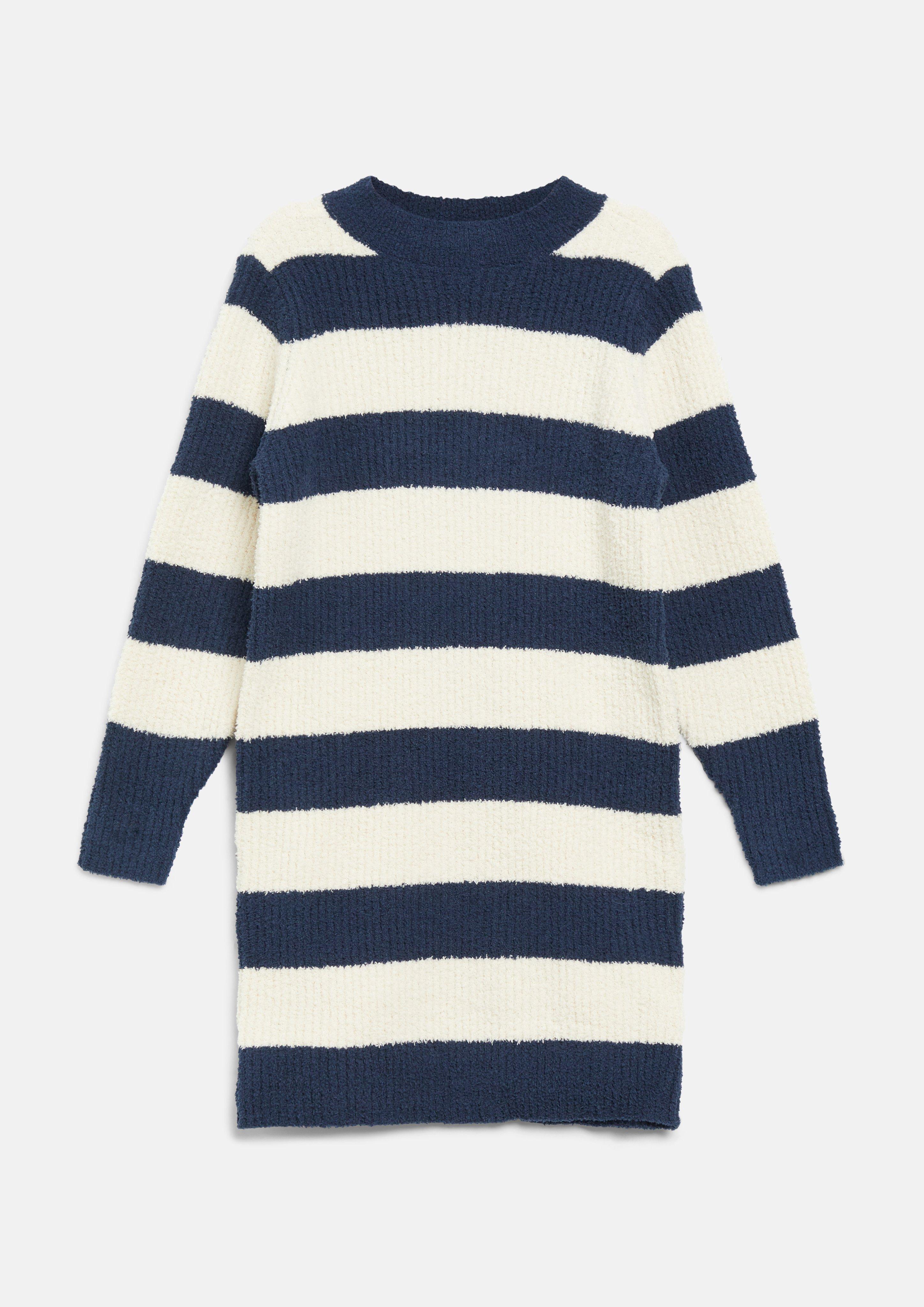 Kurzes Strick-Kleid im Loose Fit mit Streifen in Farbe navy von s.Oliver
