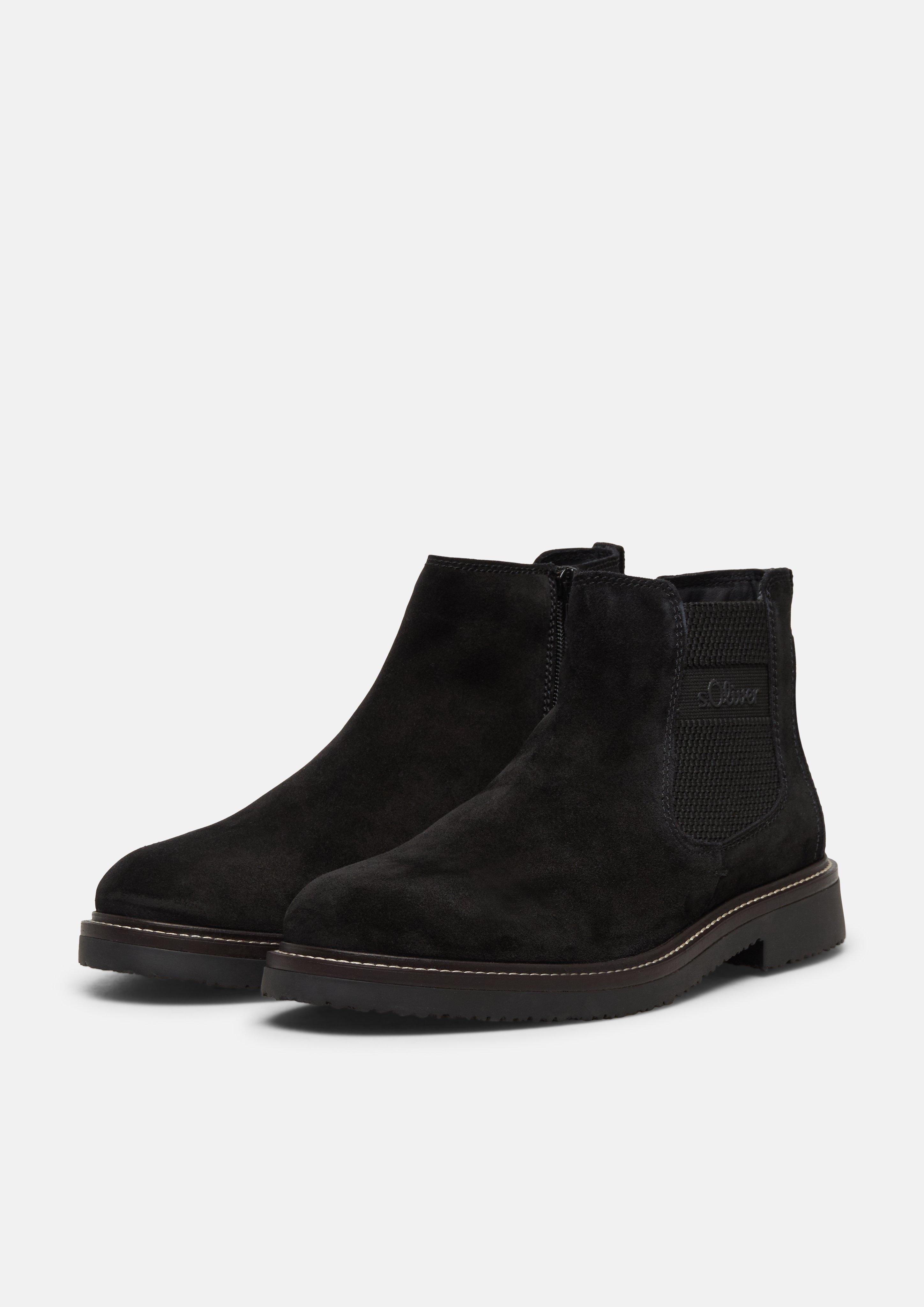 Hommes Bottines Chelsea en noir de s.Oliver