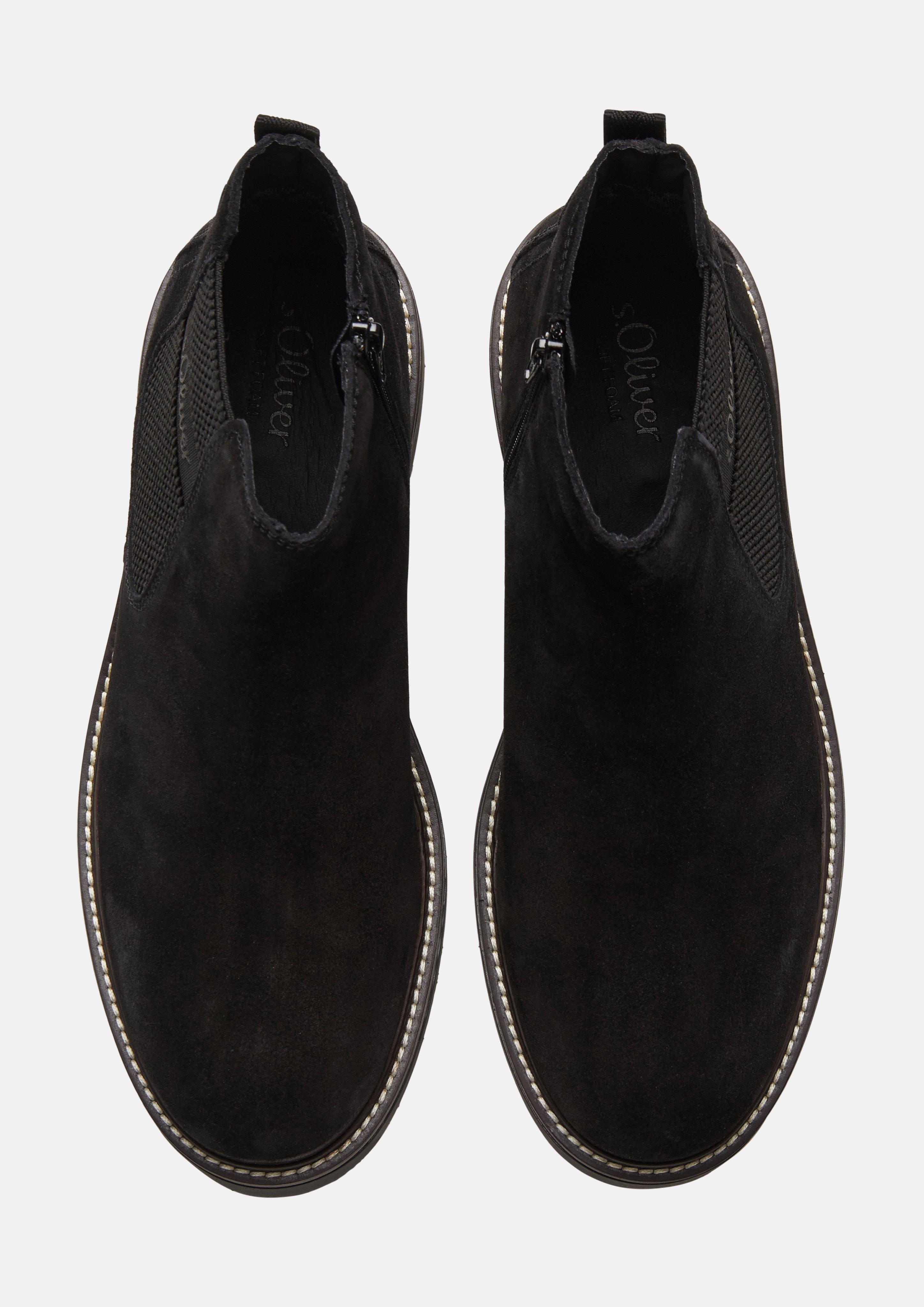 Hommes Bottines Chelsea en noir de s.Oliver