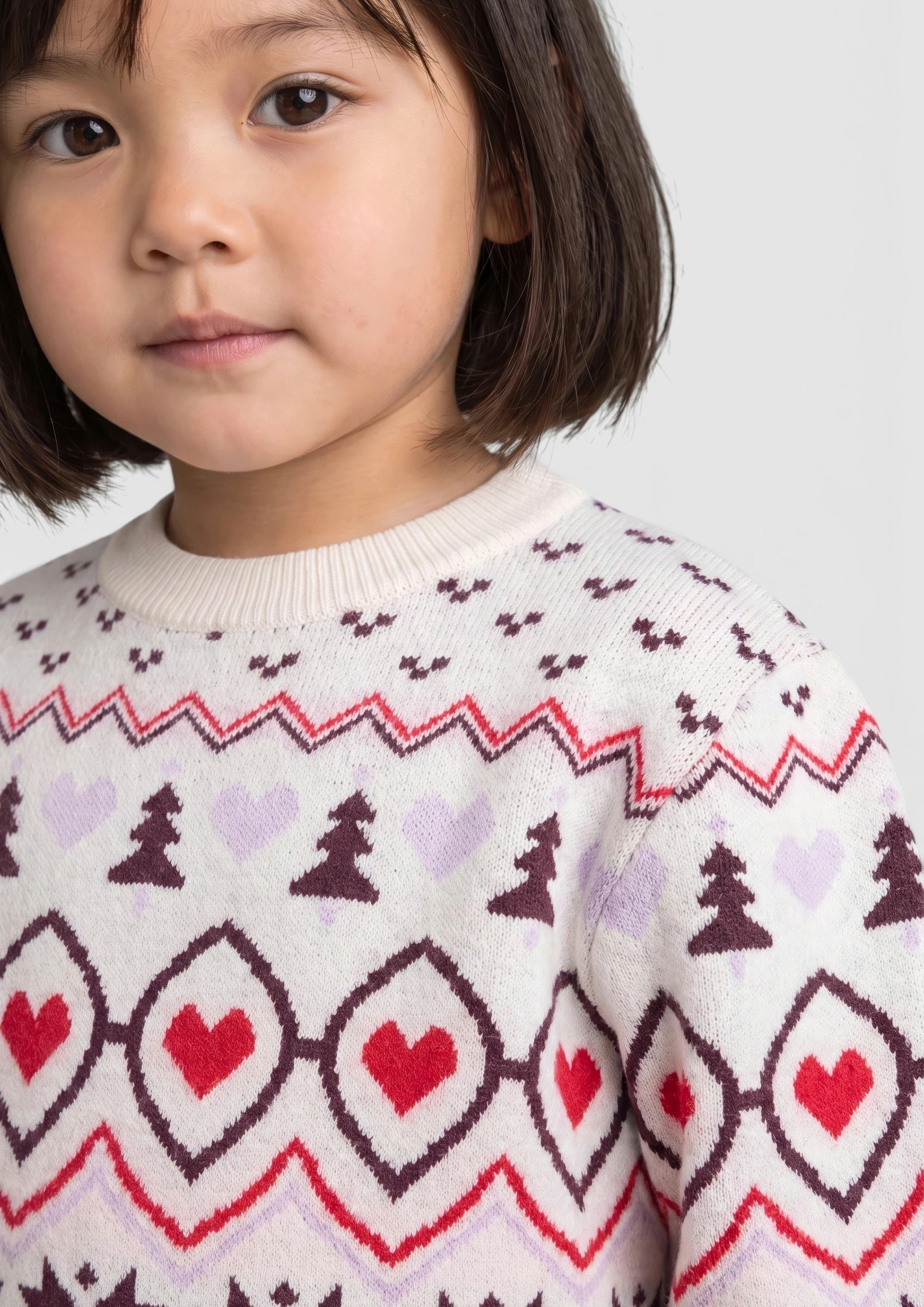 Kinder Gemusterter Norwegerpullover in creme von s.Oliver