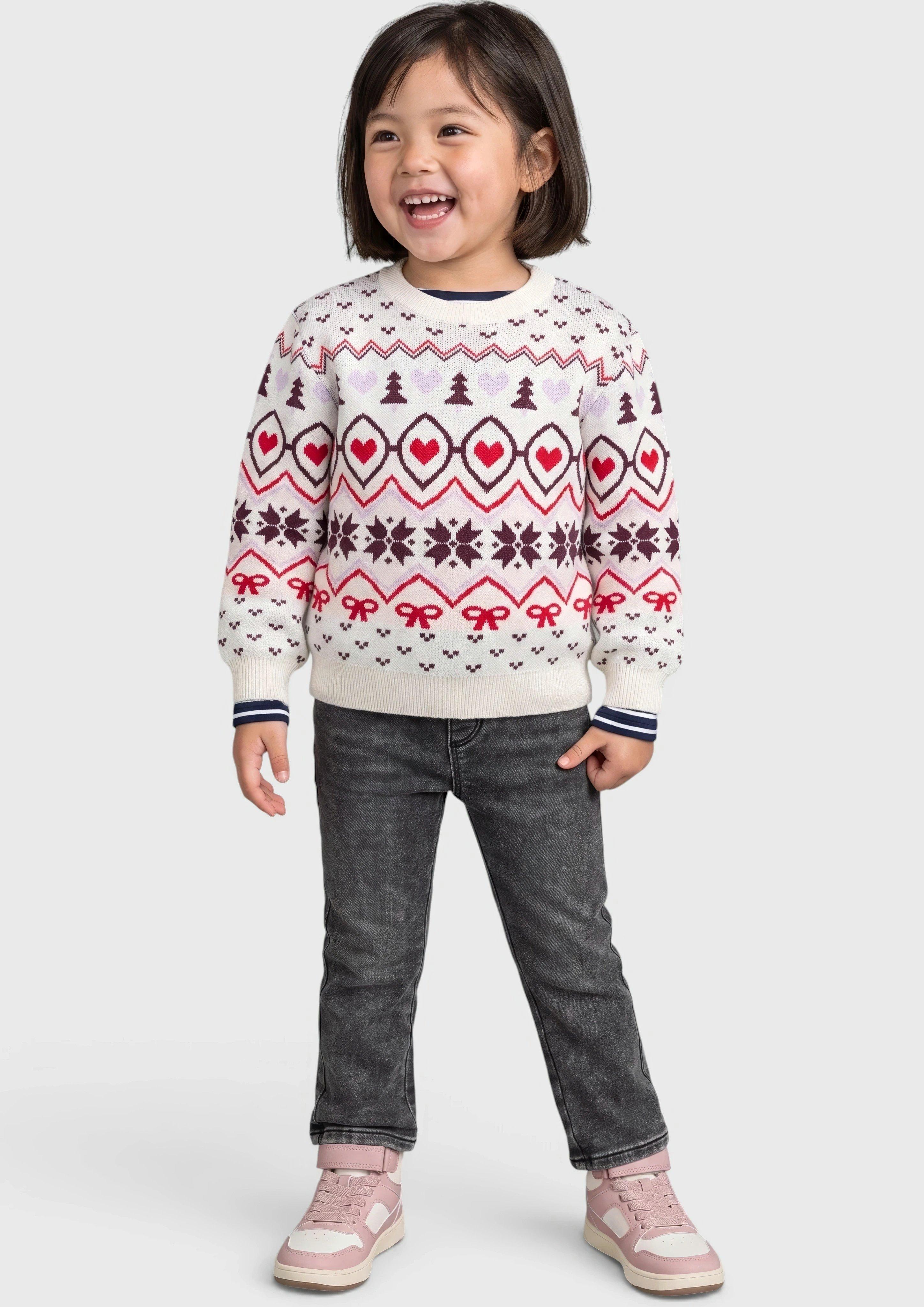 Kinder Gemusterter Norwegerpullover in creme von s.Oliver