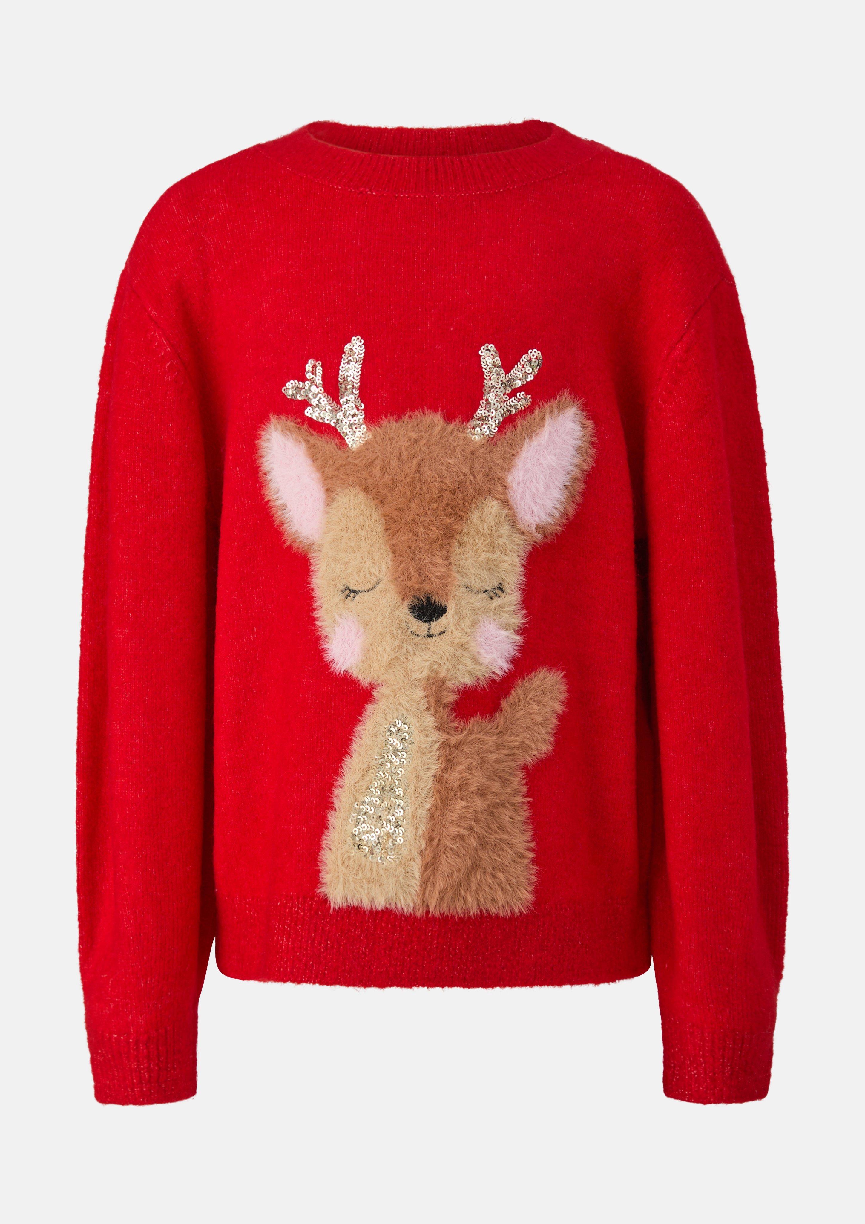 Kids Knitted pullover in red by s.Oliver