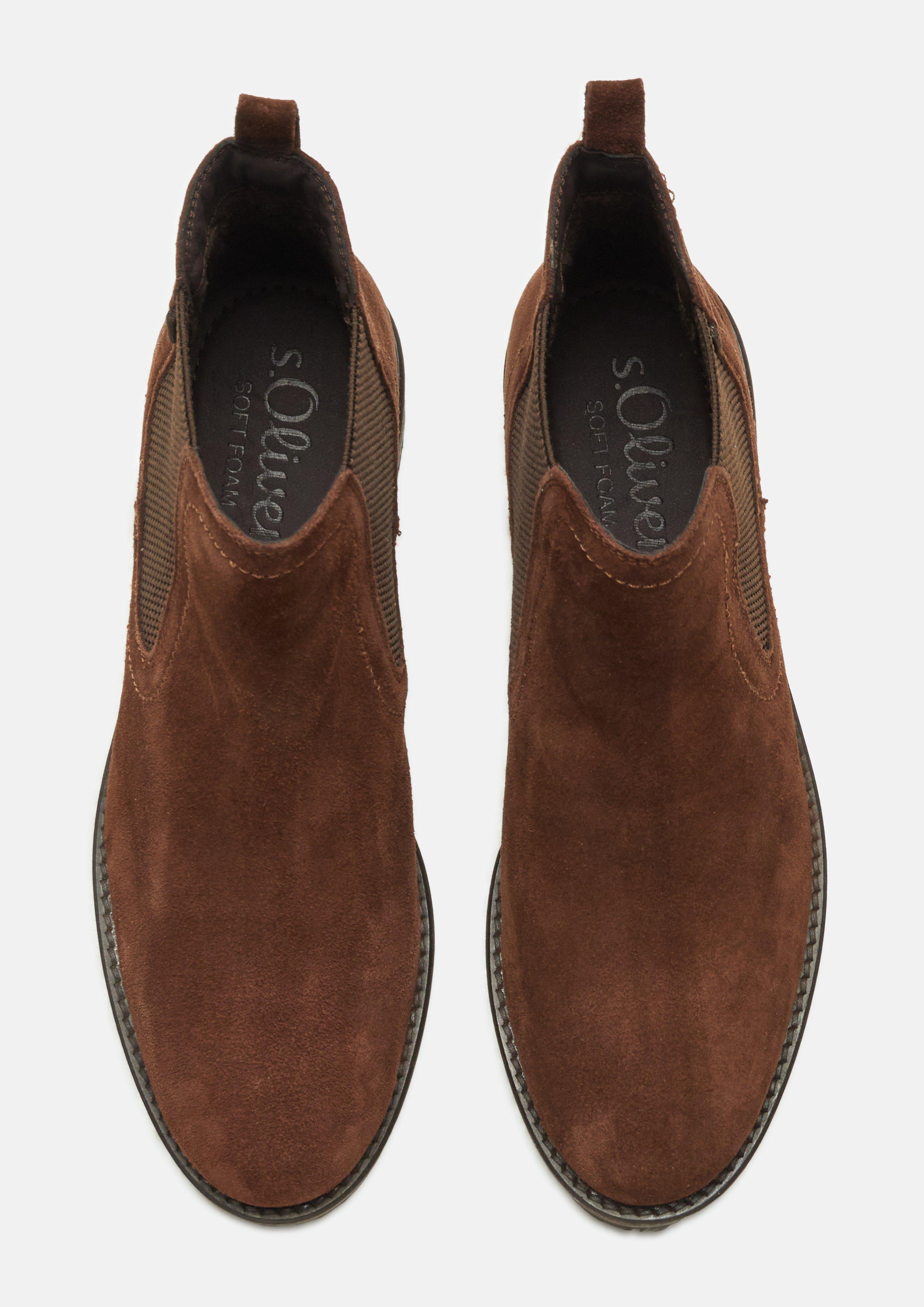 Women Chelsea boots in brown by s.Oliver