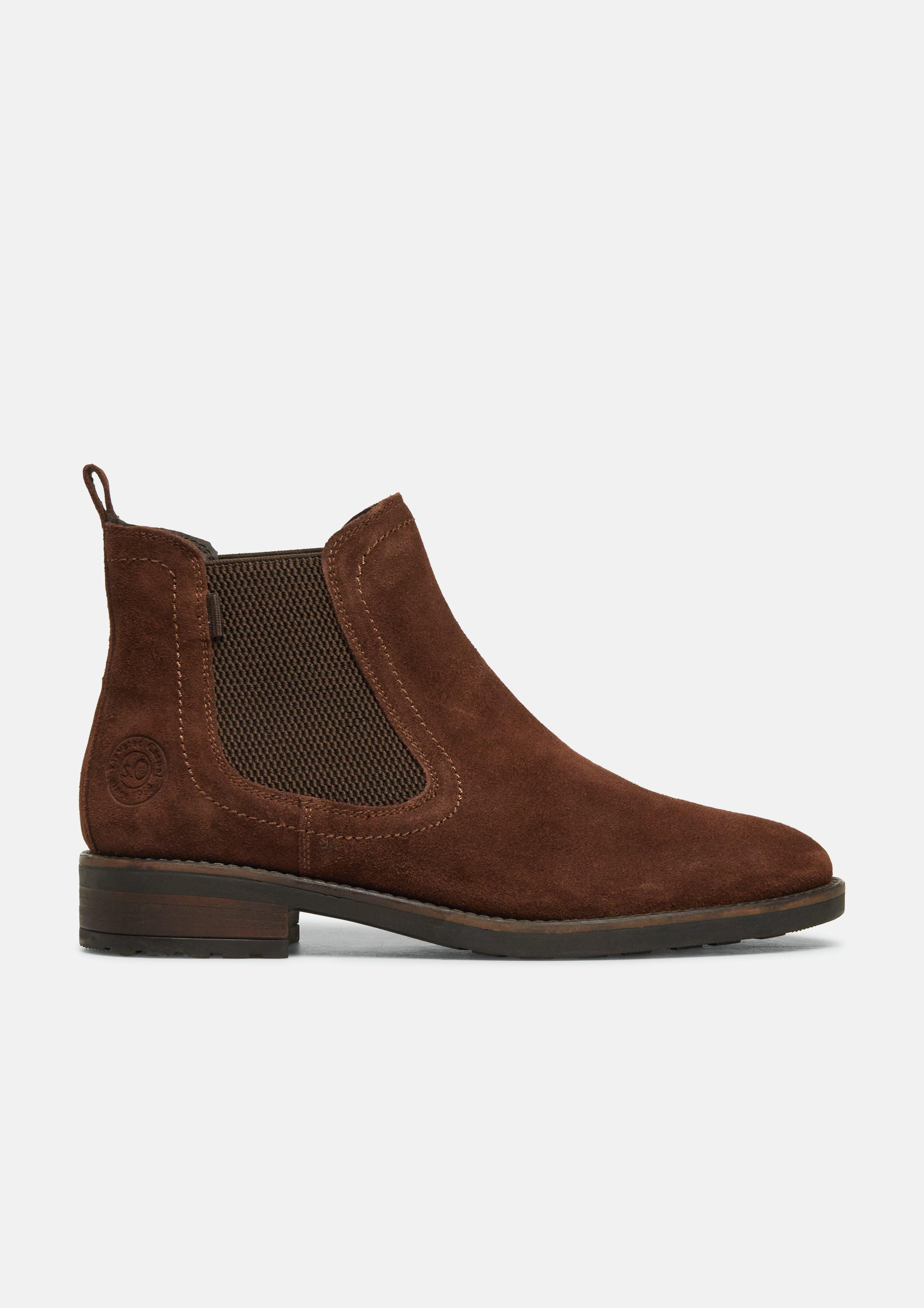 Women Chelsea boots in brown by s.Oliver
