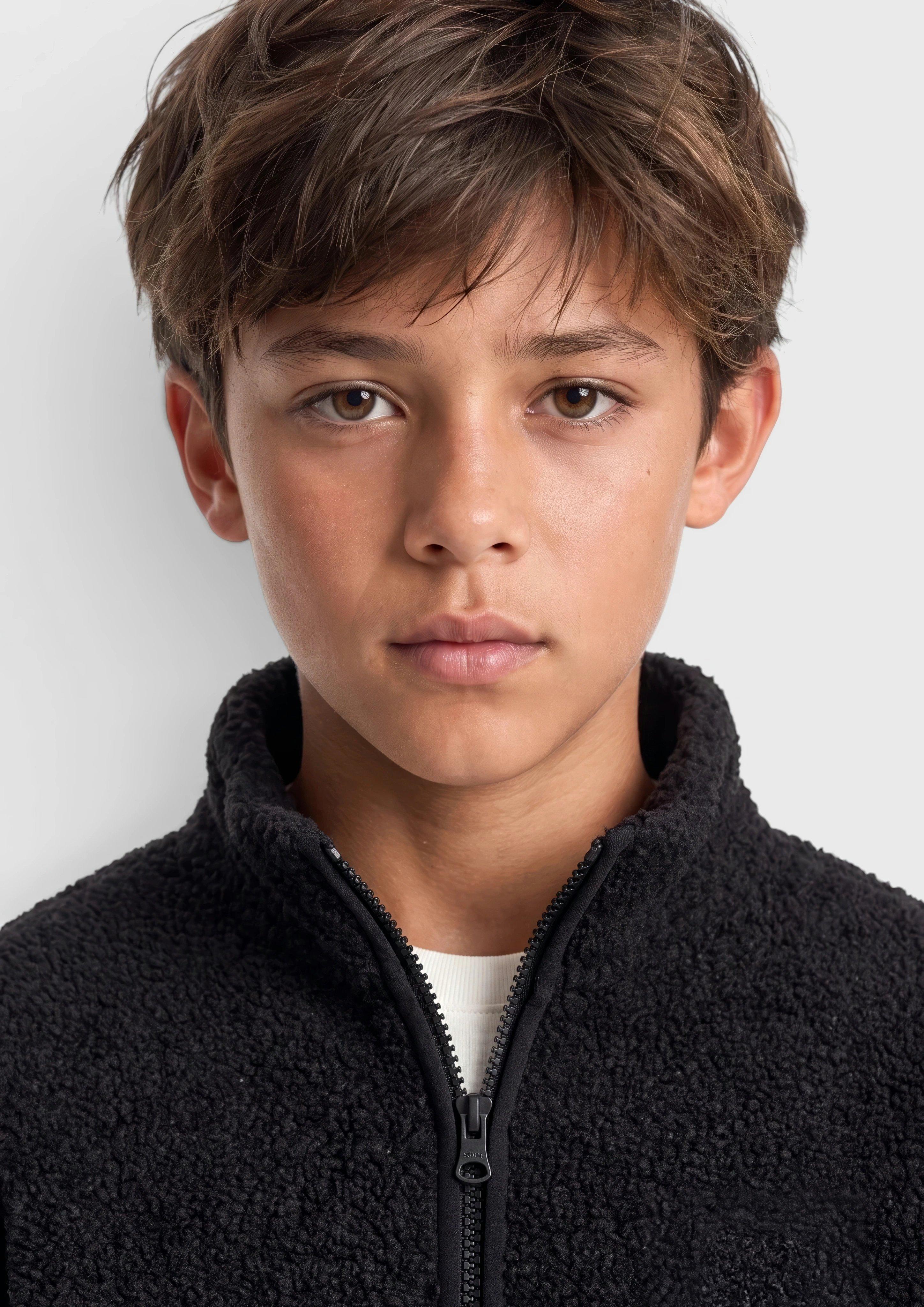 Kids Cozy Teddy Jacket in black by s.Oliver