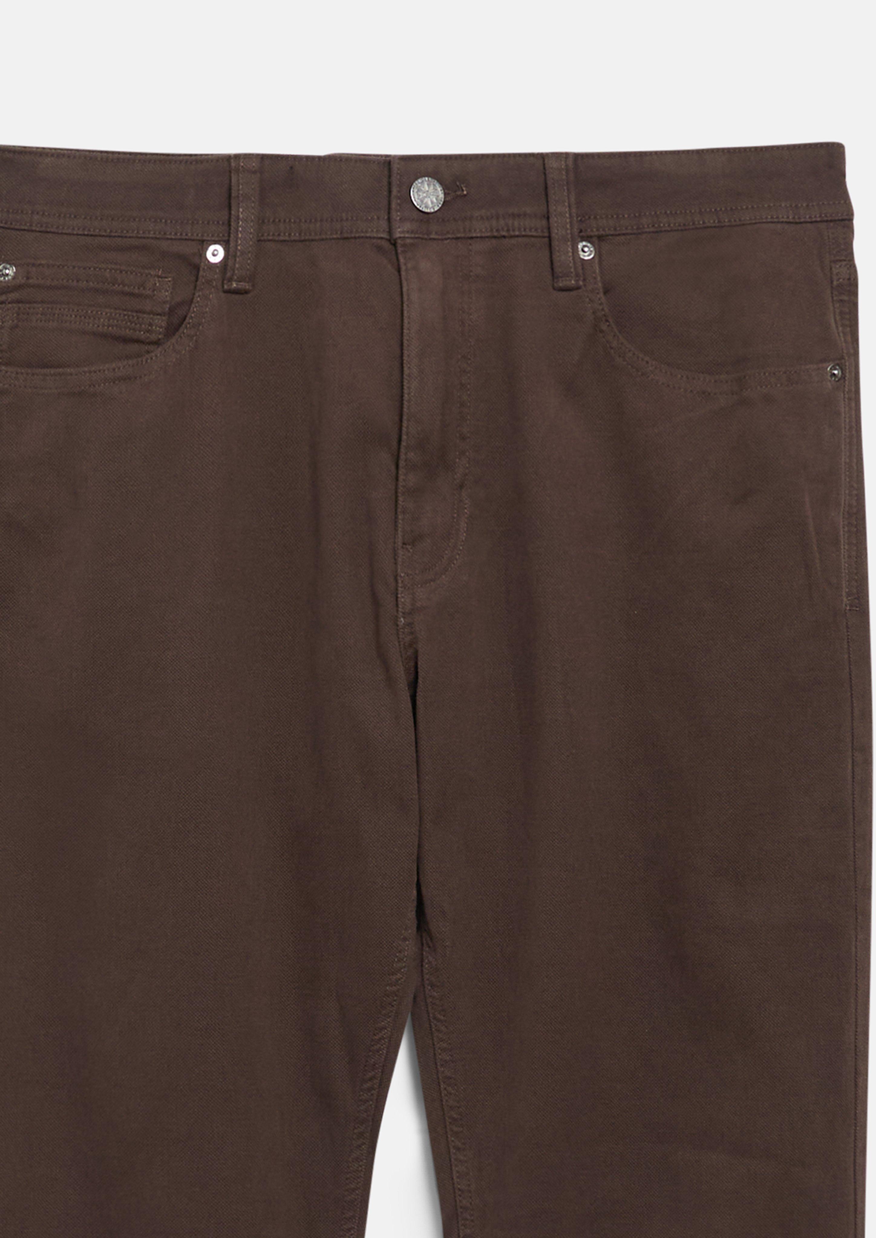 Hommes Pantalon Casby / Coupe décontractée / Taille mi-haute / Tissu stretch texturé en brun de s.Oliver Men Big Sizes
