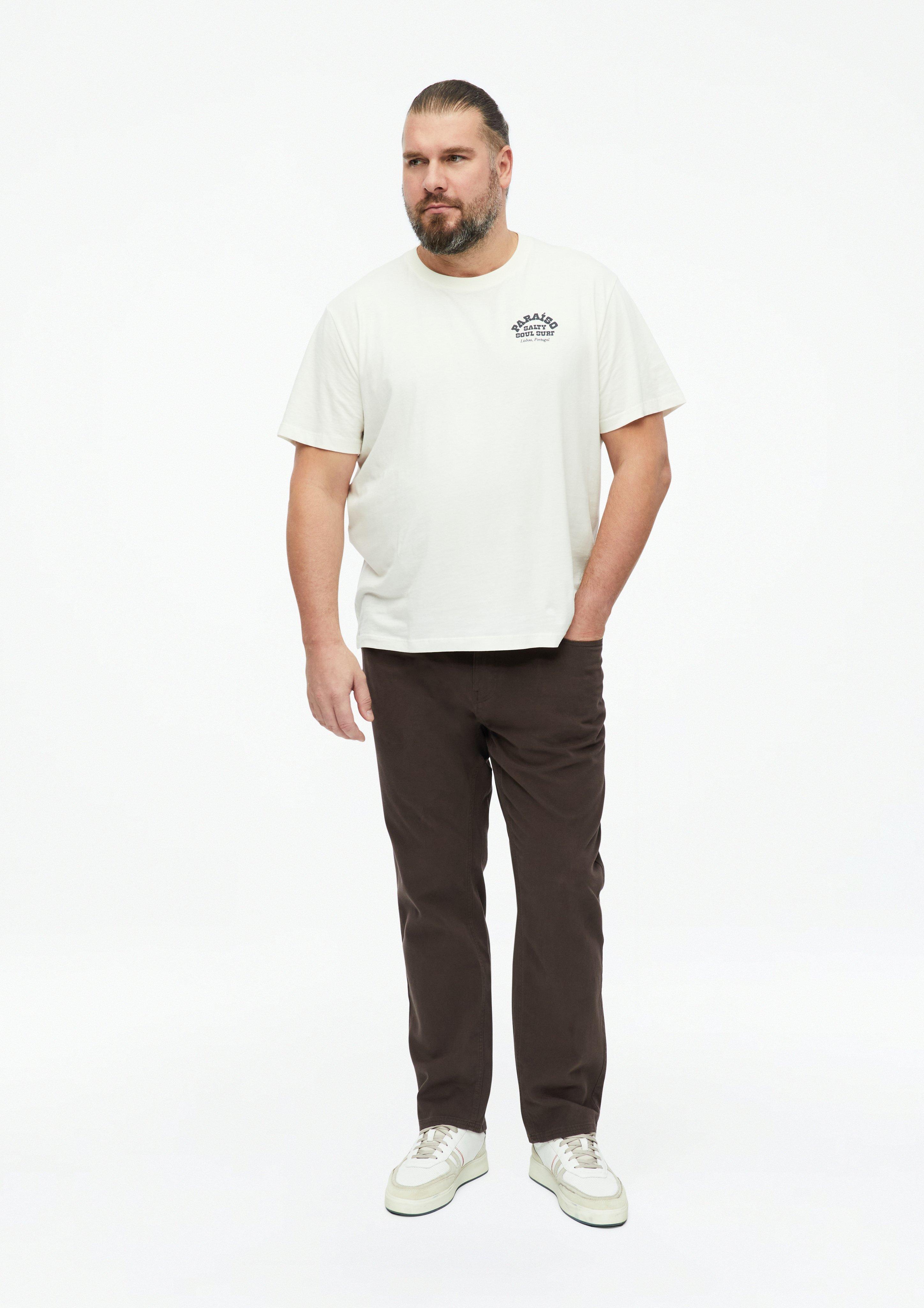 Hommes Pantalon Casby / Coupe décontractée / Taille mi-haute / Tissu stretch texturé en brun de s.Oliver Men Big Sizes