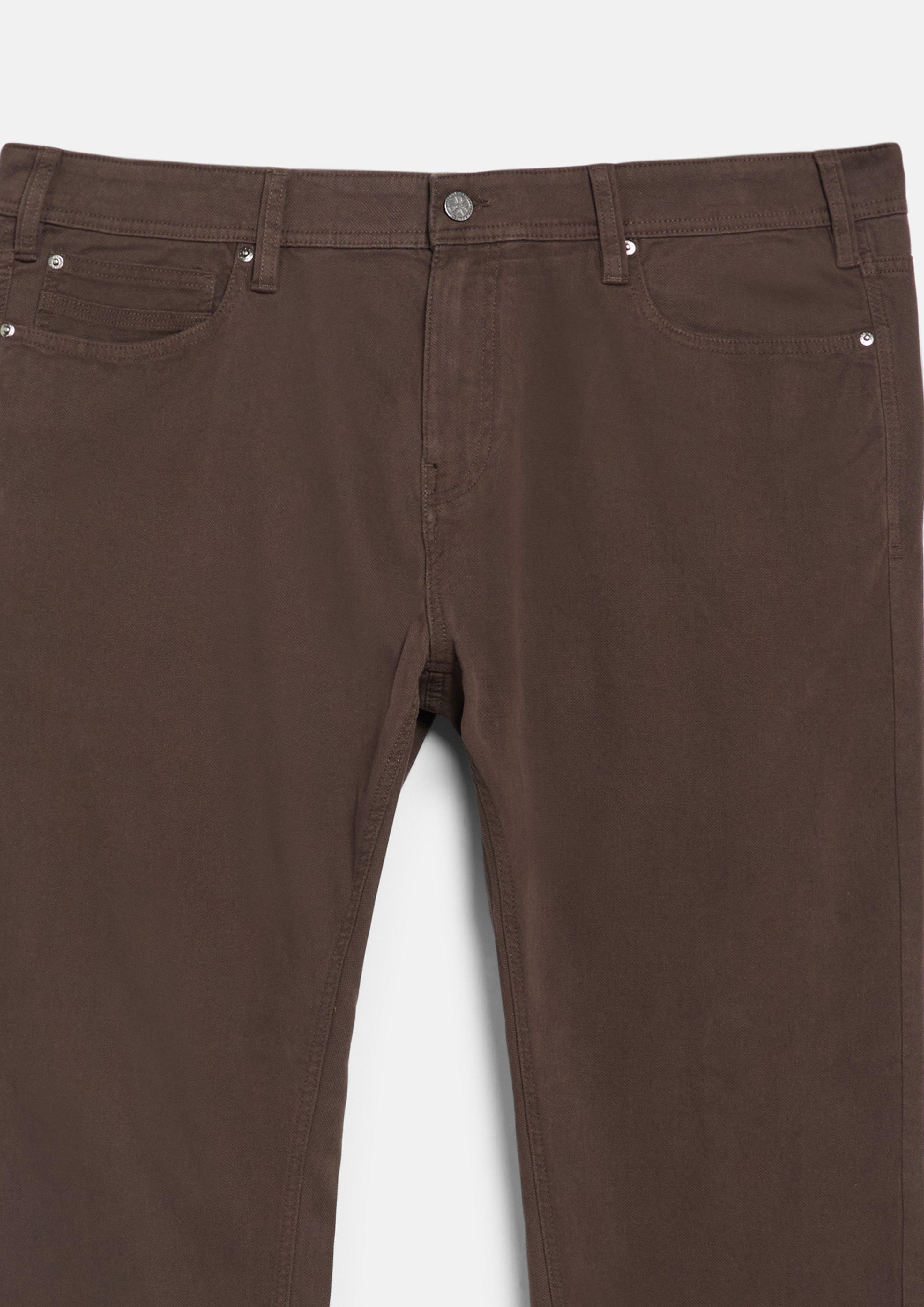 Hommes Pantalon York / Coupe droite / Taille mi-haute / Tissu stretch texturé en brun de s.Oliver Men Tall Sizes