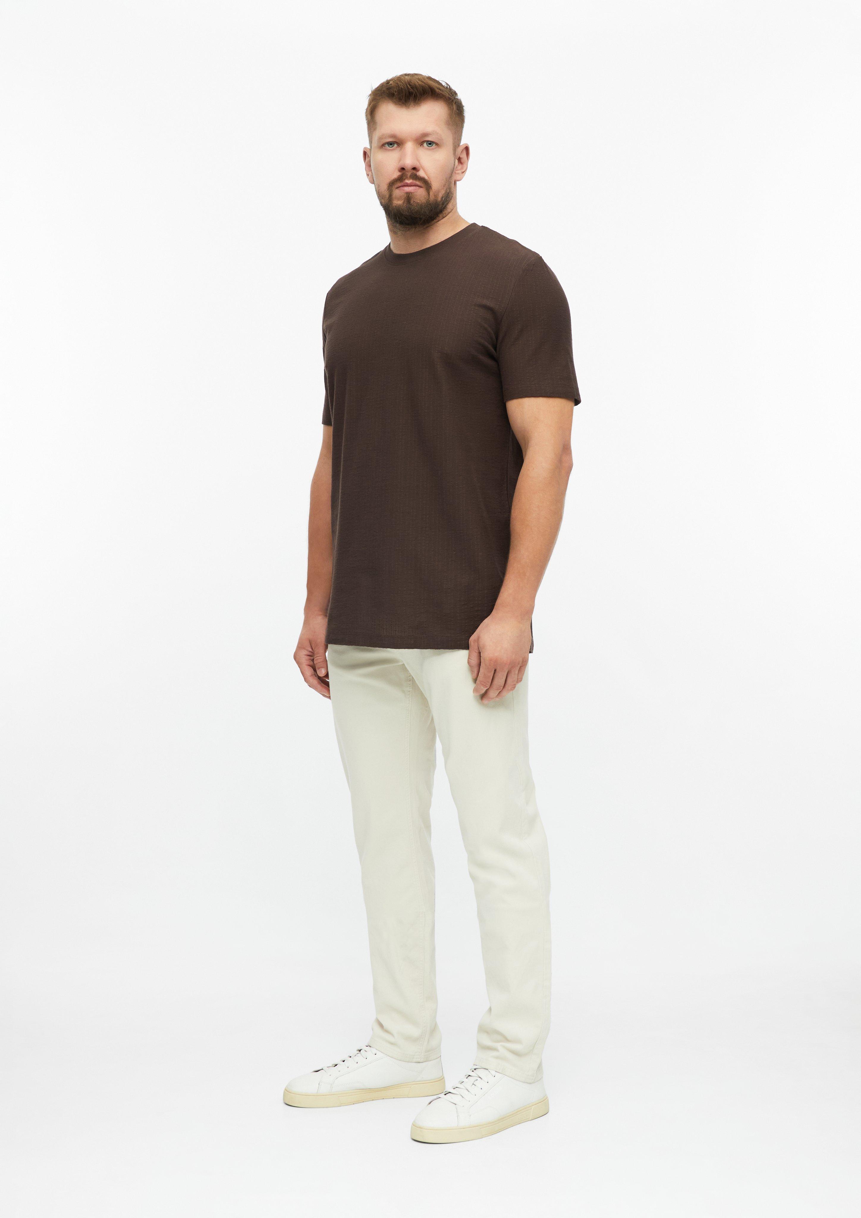 Hommes Pantalon York / Coupe droite / Taille mi-haute / Tissu stretch texturé en beige de s.Oliver Men Tall Sizes