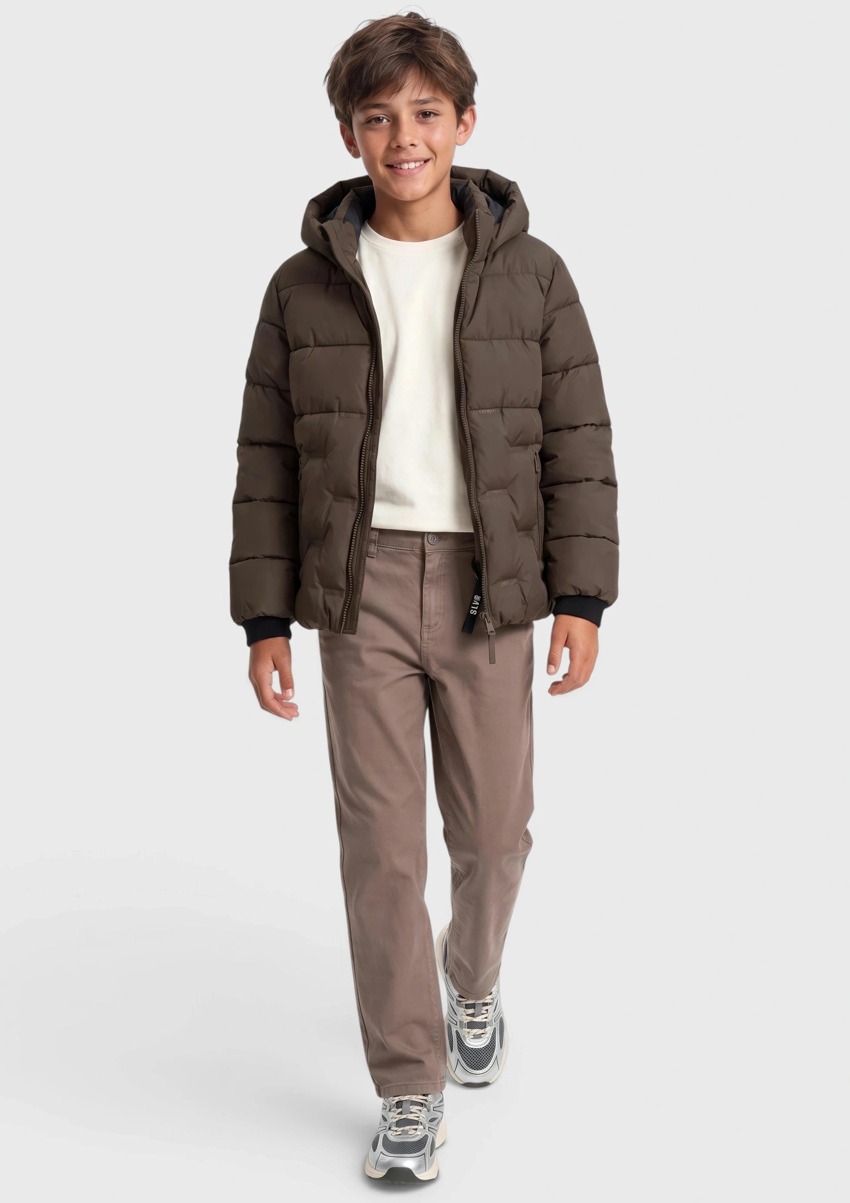 Dzieci Spodnie Toni / Relaxed Fit / Mid Rise / Tapered Leg / z taśmą s.Oliver Tape przy karabińczyku w kolorze brązowy od s.Oliver