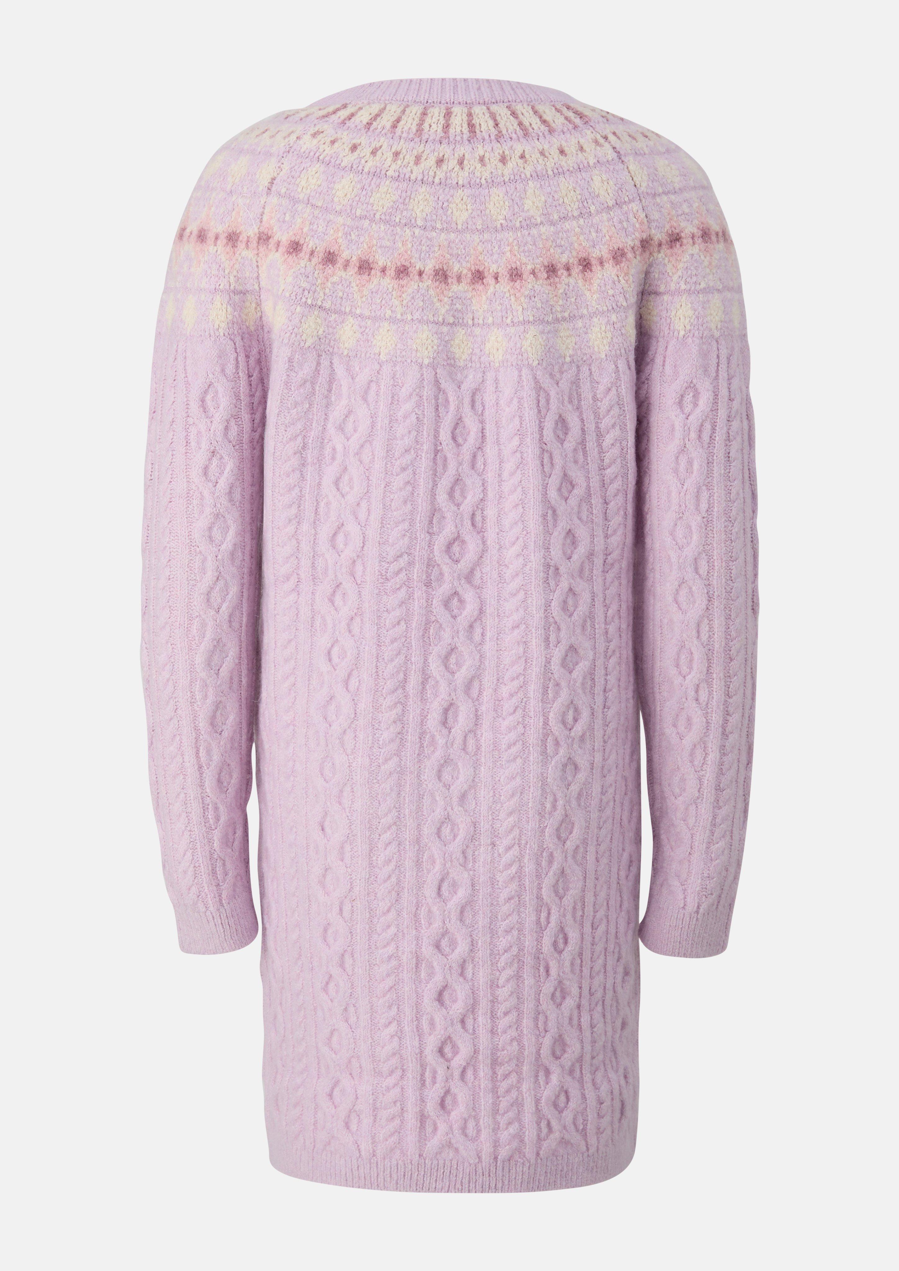 Kids Cable-Knit Dress in pink by s.Oliver