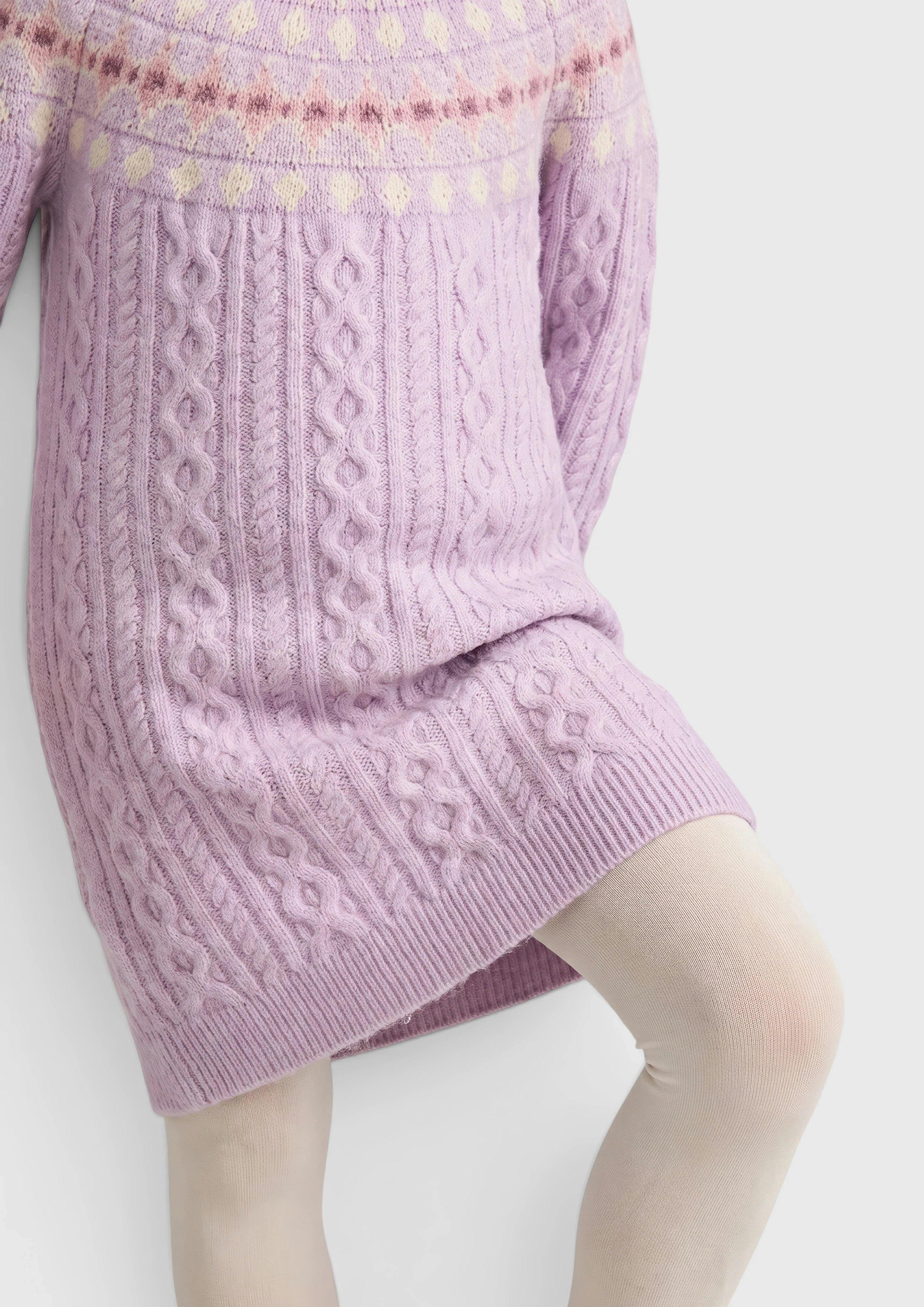 Kids Cable-Knit Dress in pink by s.Oliver