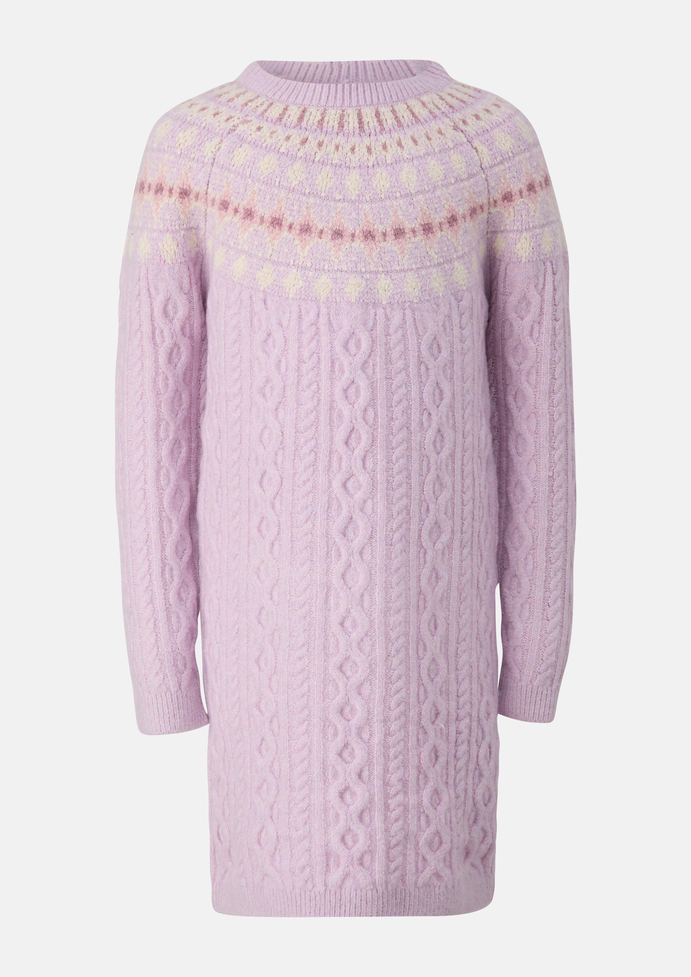 Kids Cable-Knit Dress in pink by s.Oliver