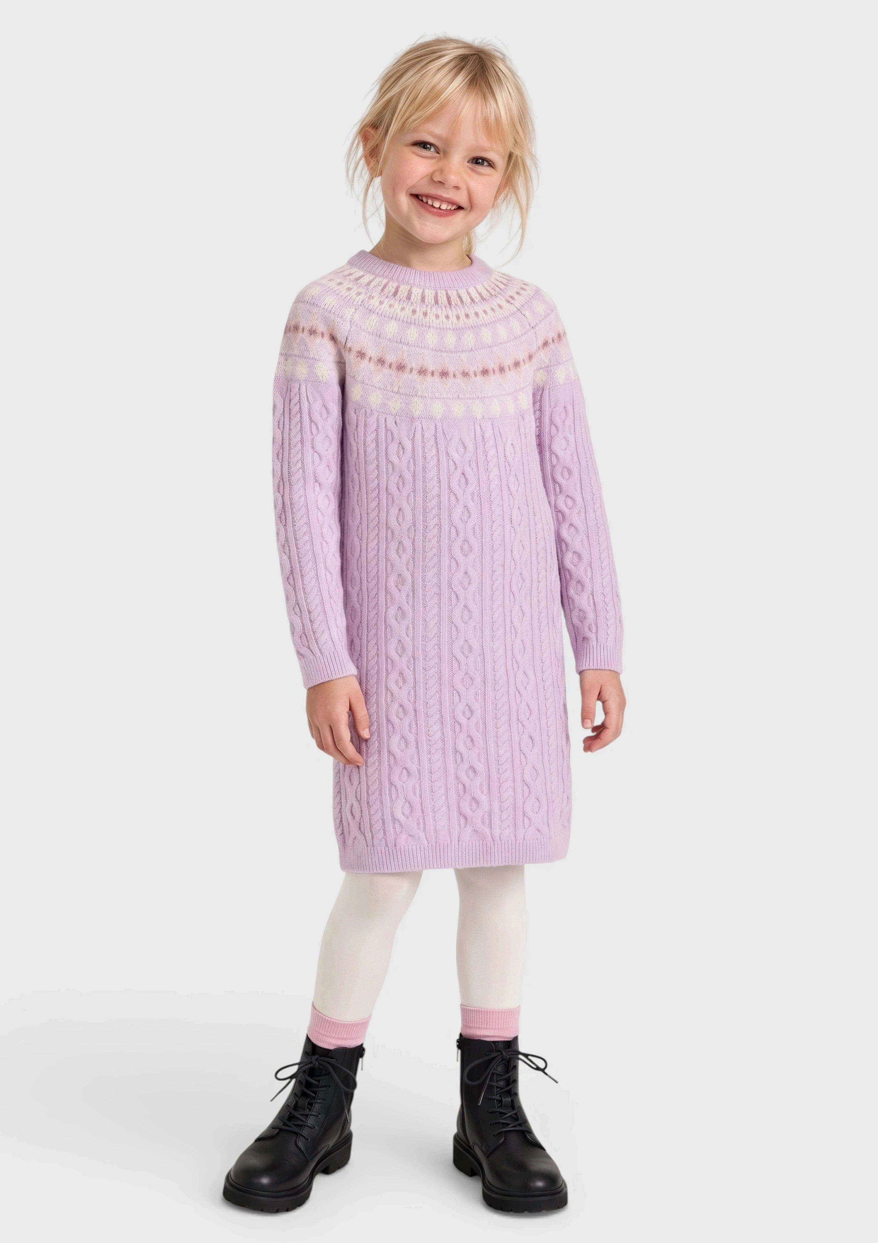 Cable-Knit Dress in rose by s.Oliver
