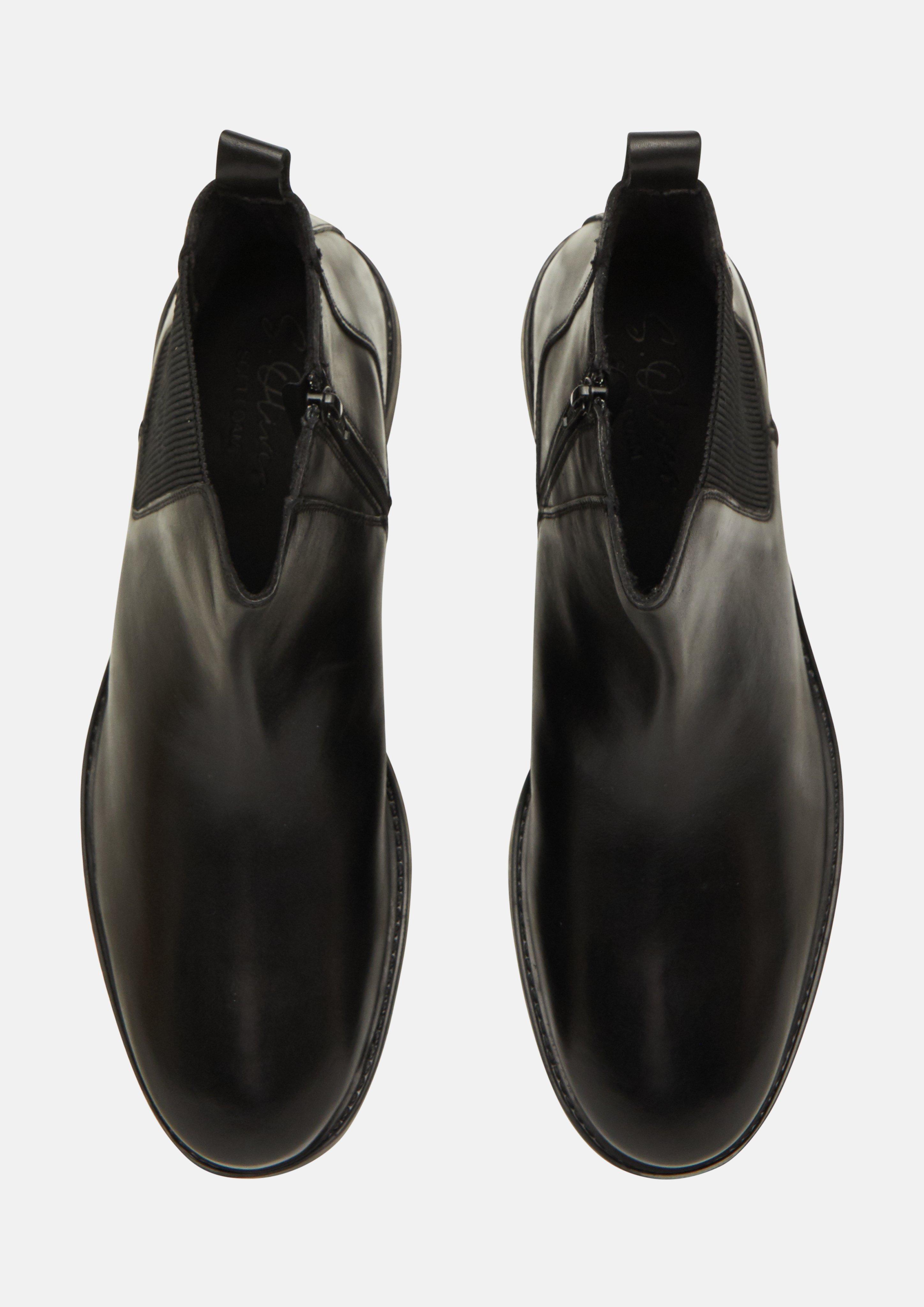 Hommes Bottines Chelsea en noir de s.Oliver BLACK LABEL