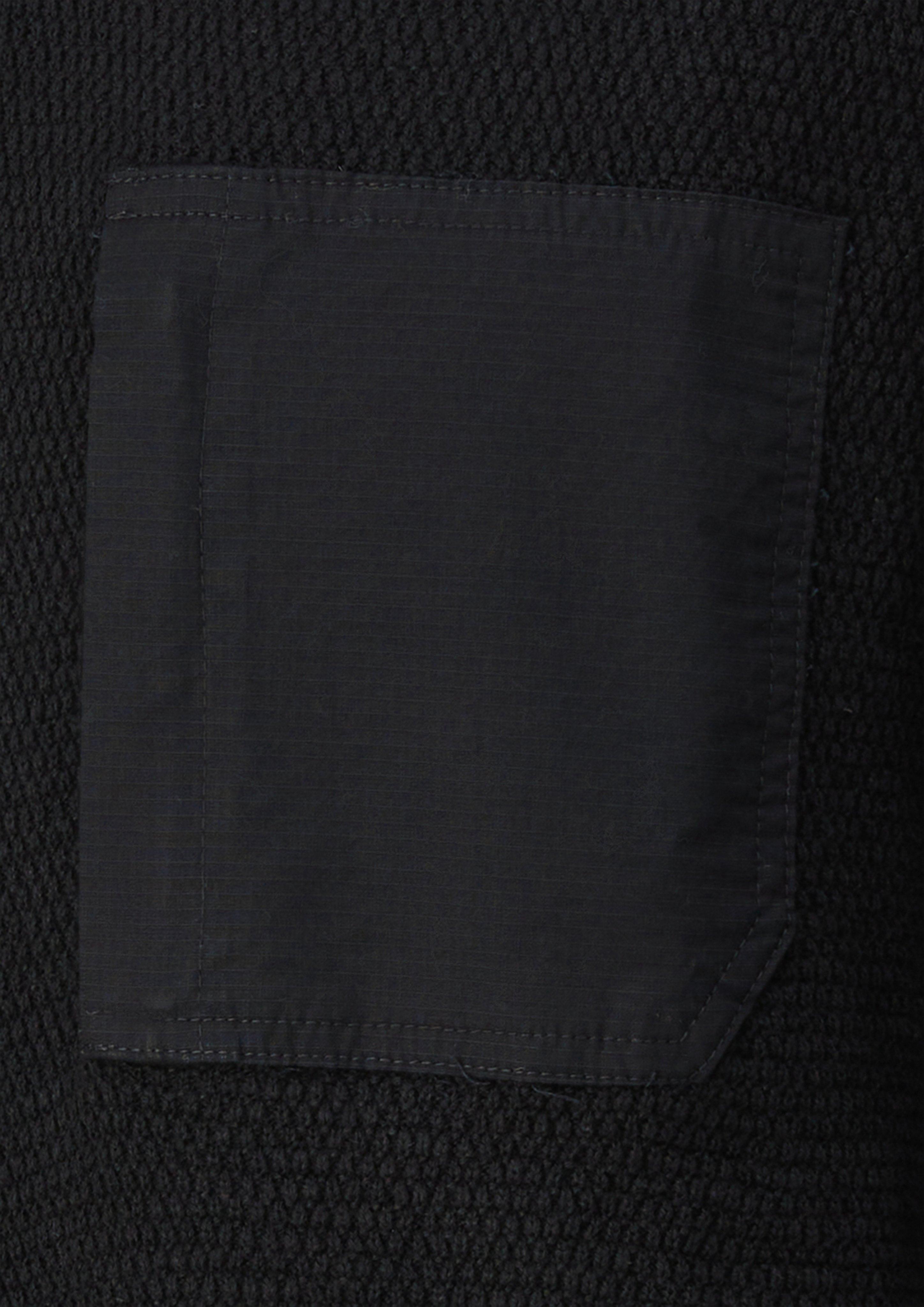 Hommes Cardigan texturé avec des détails contrastés en noir de s.Oliver Men Tall Sizes